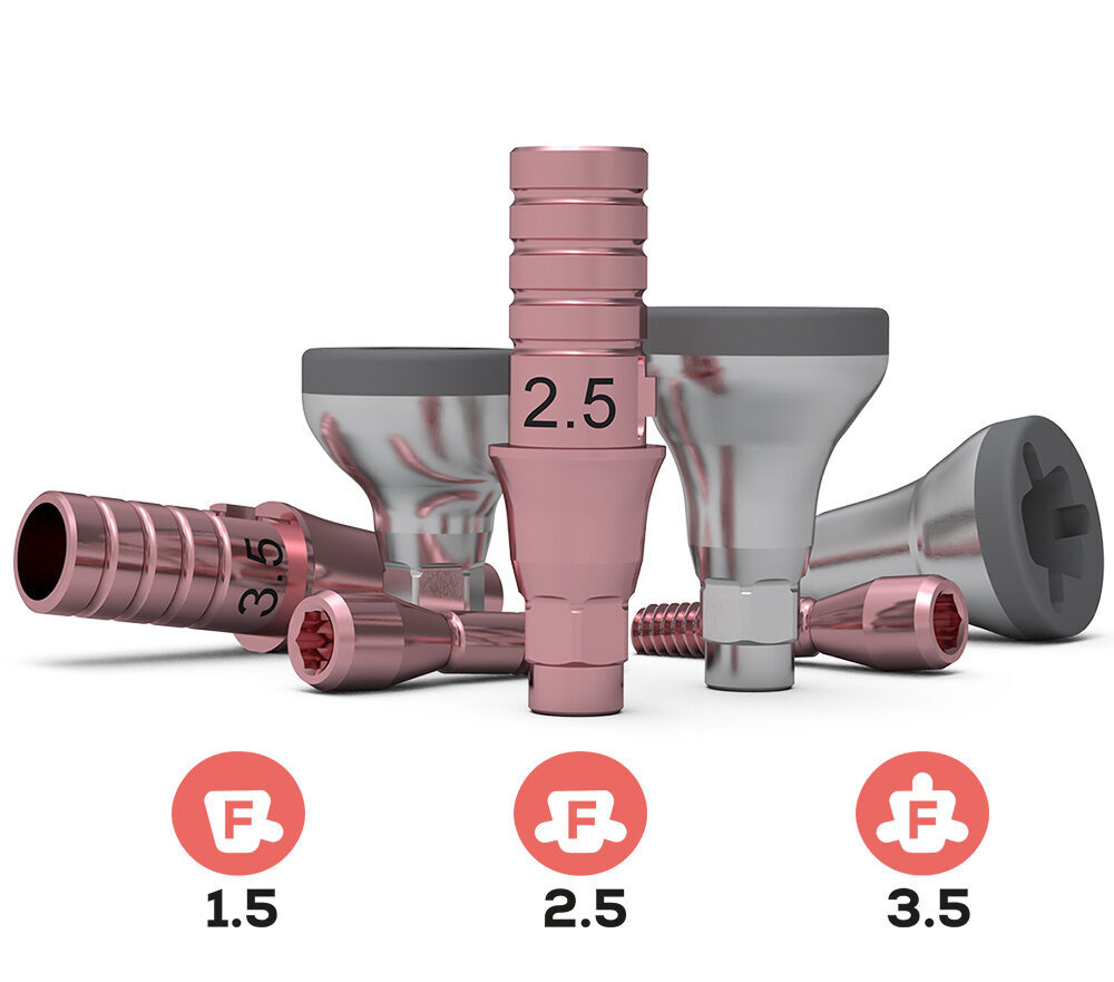 2er Sets – Ø 3.3 ICX-Implantate, Frontzahn | 380376
