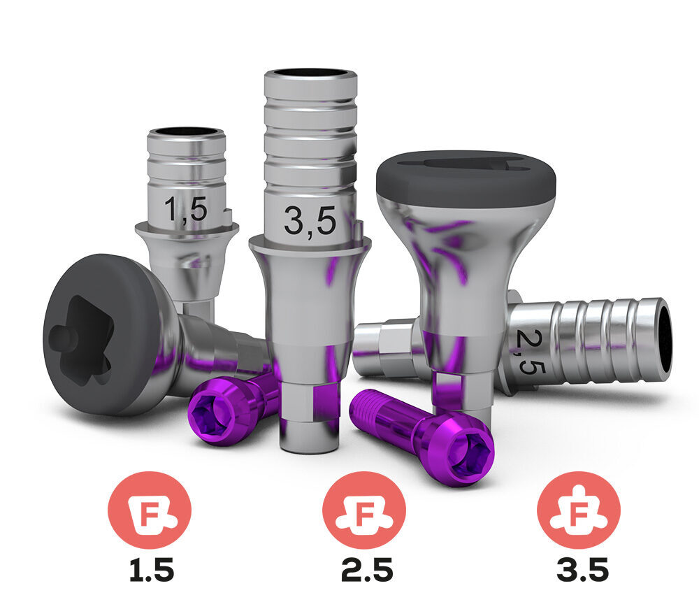 2er Sets – Ø3,45 Ø3,75 Ø4,1 Ø4,8 ICX-Implantate, Frontzahn | 380386