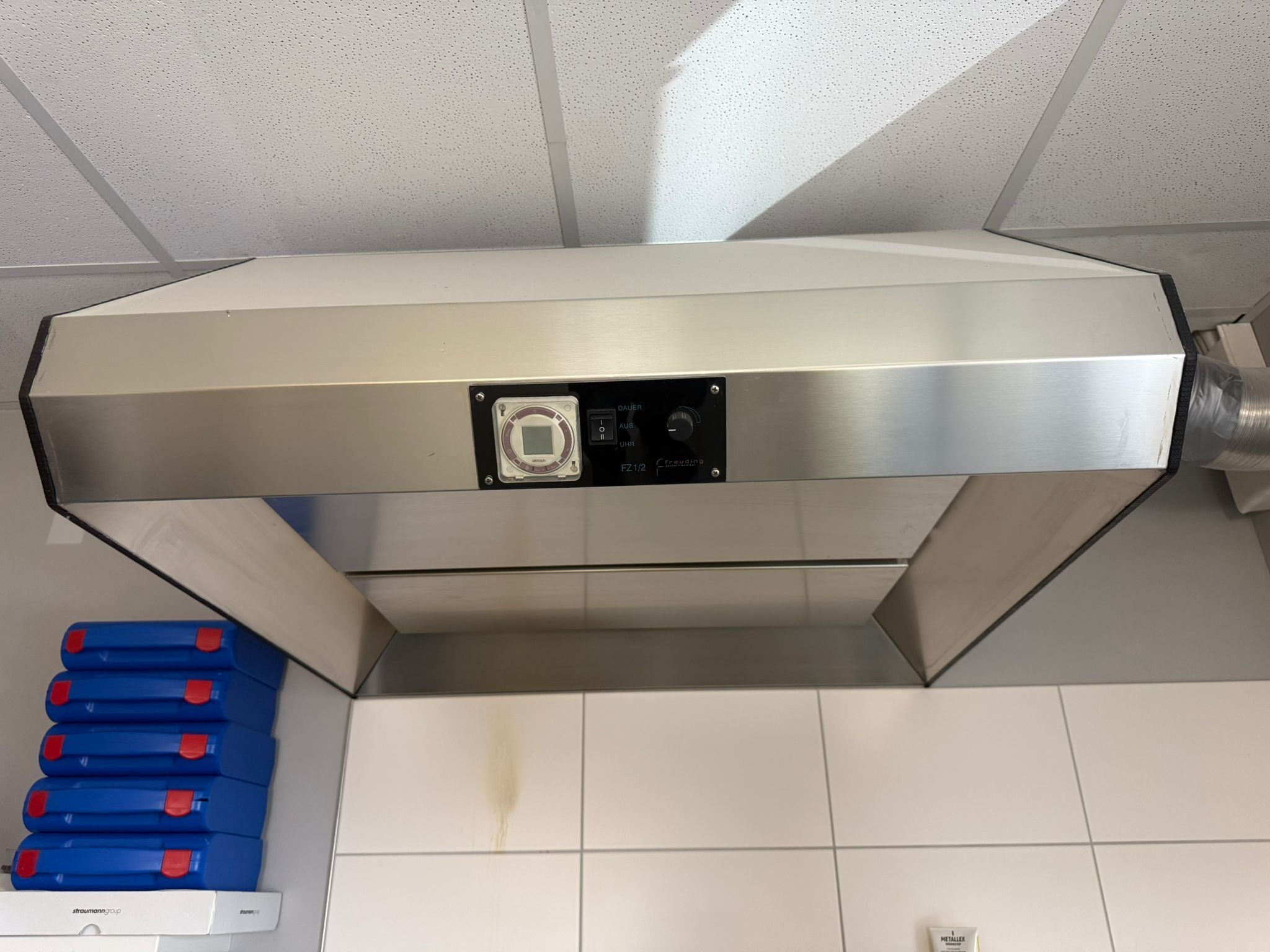 Freuding AH100 Dunstabzugshaube Edelstahl Zeitschaltuhr FZ12 Wachsdampffilter | 383084