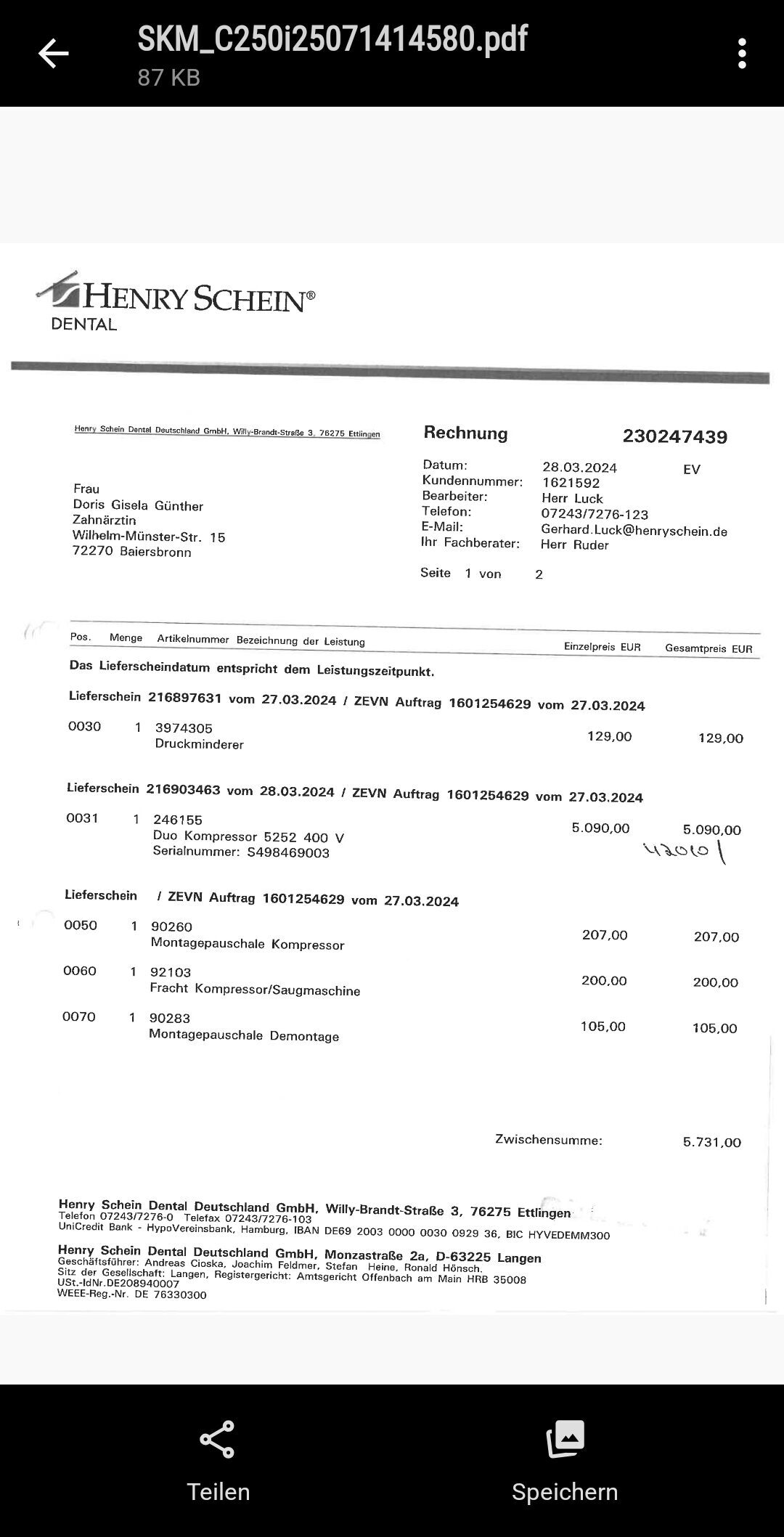 Dürr Duo Kompressor mit Herstellergarantie | 381010