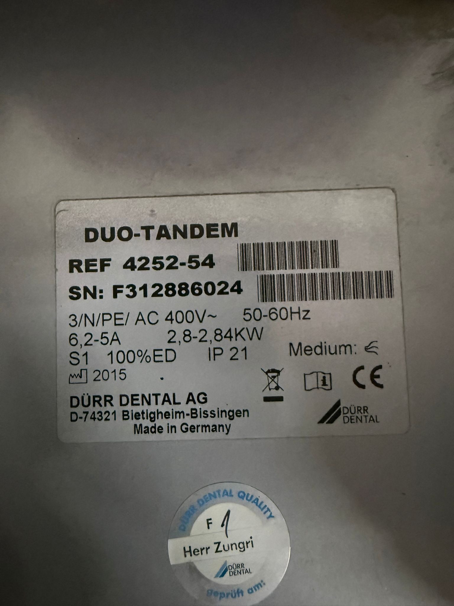 DÜRR Kompressor Duo Tandem 4152-54 mit Membran Trocknung 400V mit 2 Aggregaten | 382859