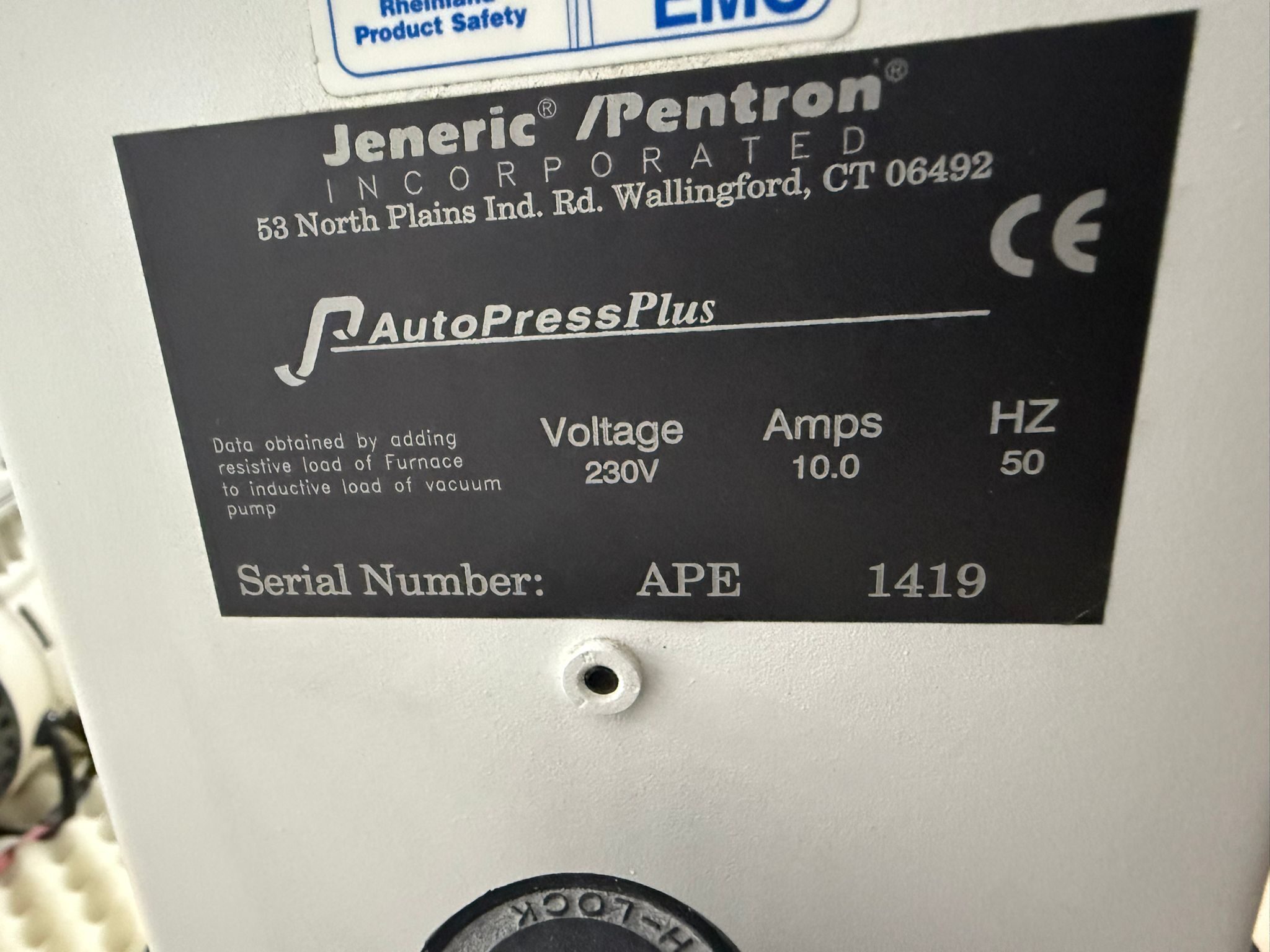 Jeneric Pentron AutoPressPlus Keramikofen Pressofen mit Pumpe Labor Dental | 383101