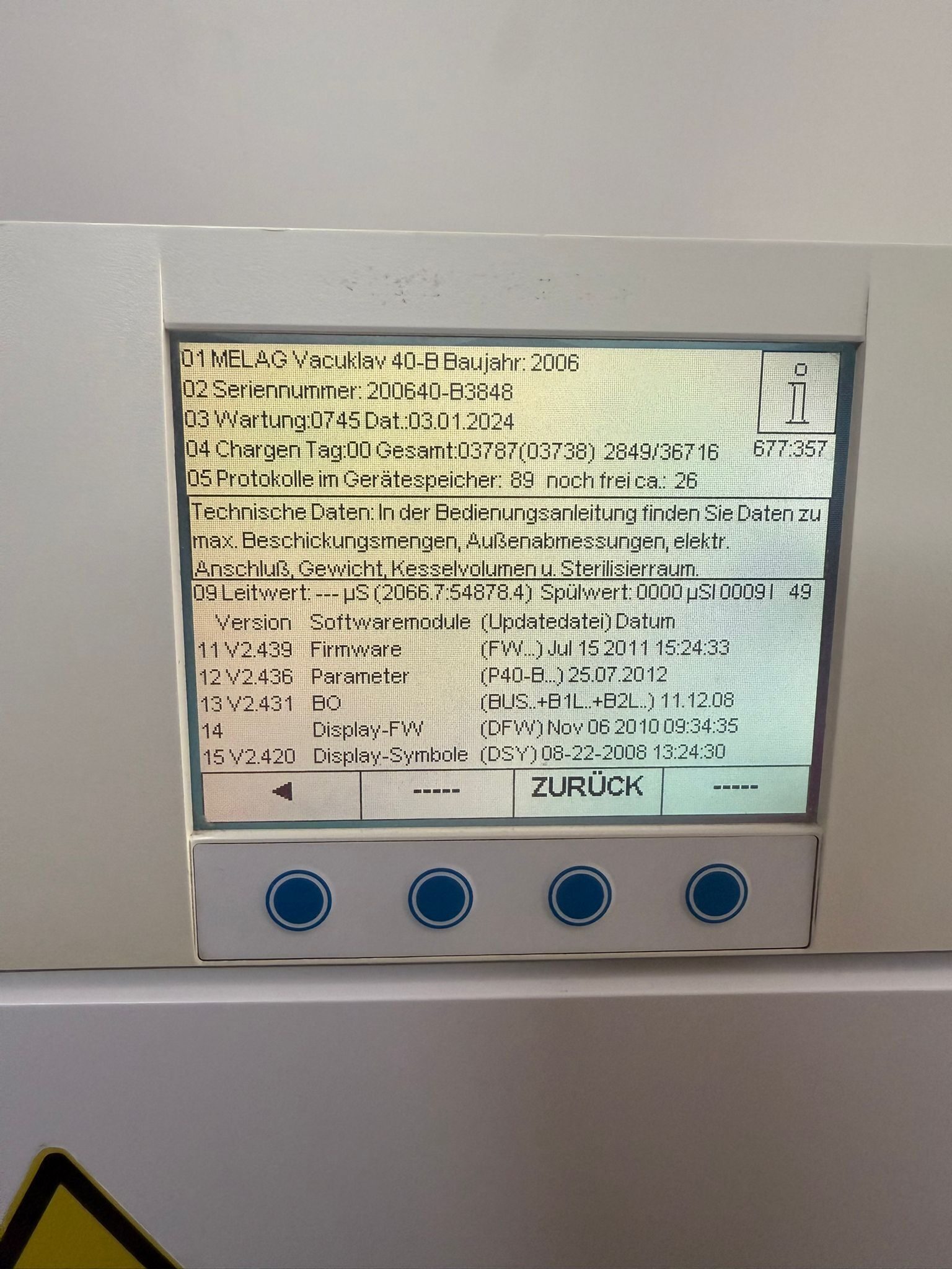 Melag 40B Sterilisator Zahnarzt Tattoo-Piercing Fusspflege Tierarzt Veterinär | 383167