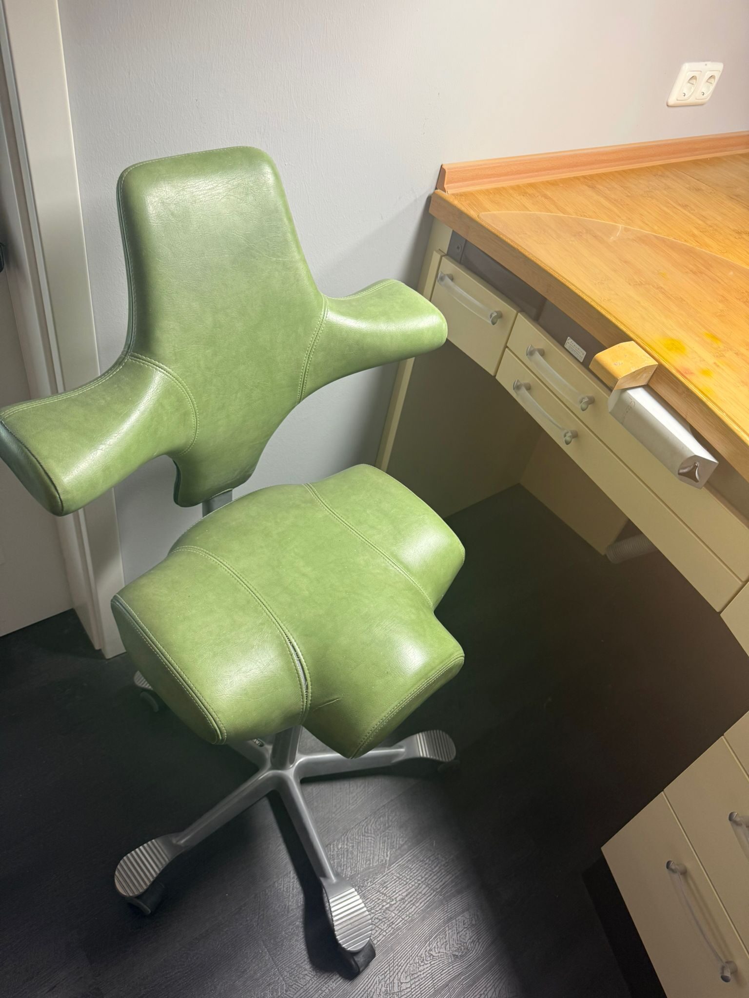 Freuding Arbeitsplätze für 2 Technicker Tisch Arbeitszeile Labor Dental Bambus | 383011