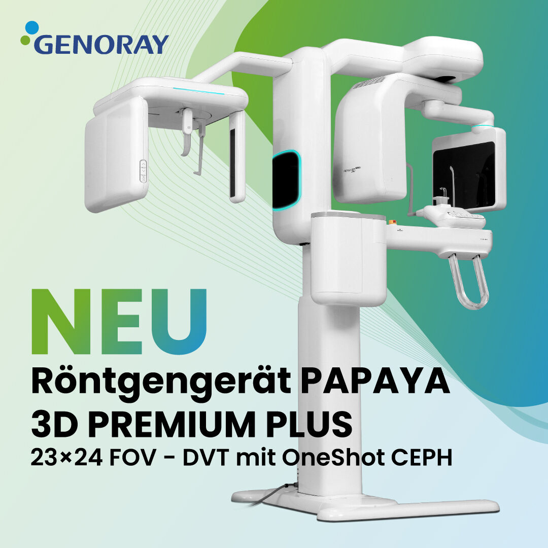 GENORAY Röntgengerät PAPAYA 3D PREMIUM „23×24 FOV“ DVT mit OneShot CEPH | 381001