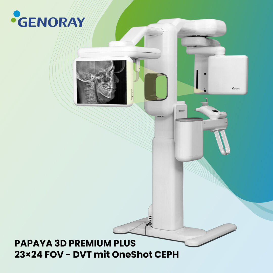 GENORAY Röntgengerät PAPAYA 3D PREMIUM „23×24 FOV“ DVT mit OneShot CEPH | 381002