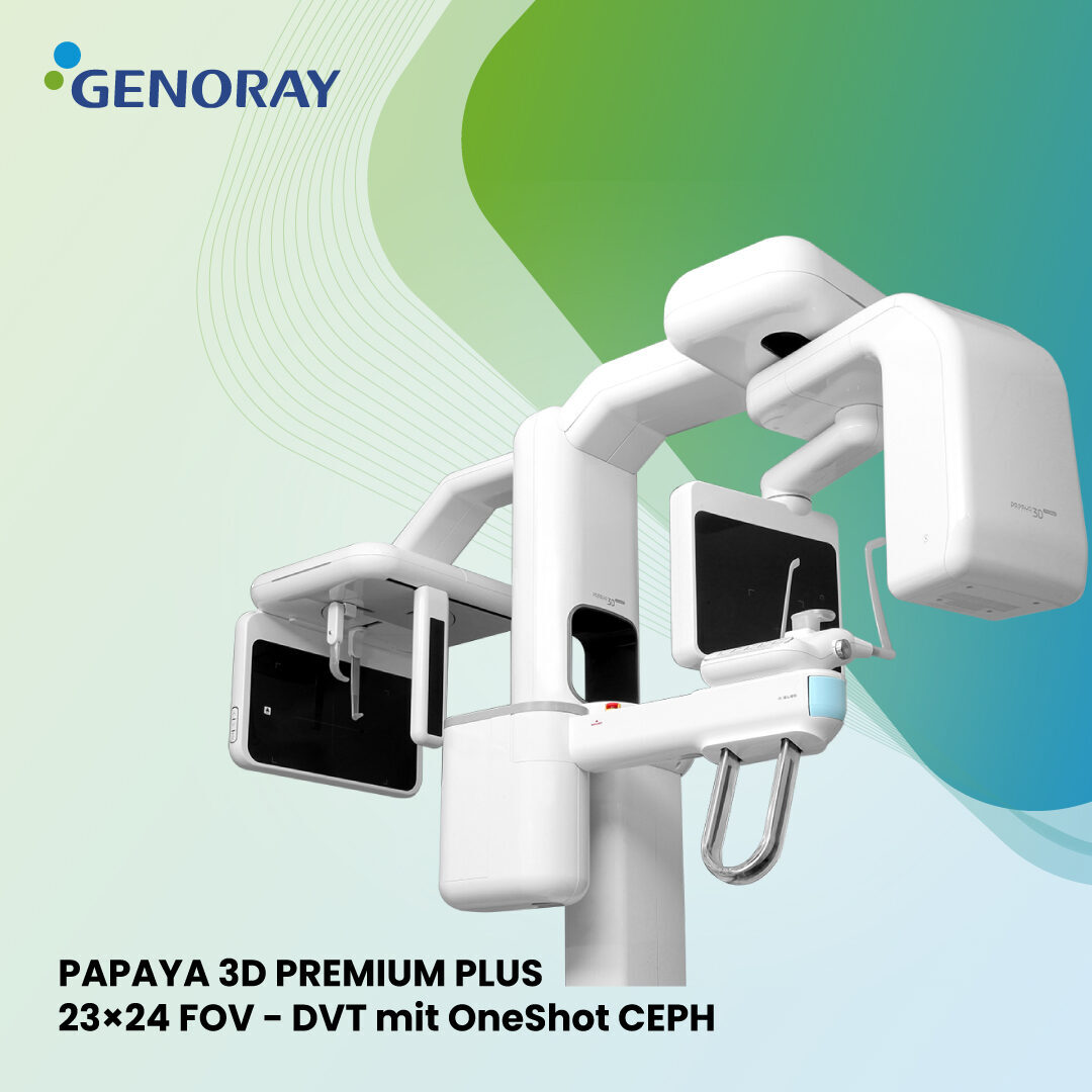 GENORAY Röntgengerät PAPAYA 3D PREMIUM „23×24 FOV“ DVT mit OneShot CEPH | 380998