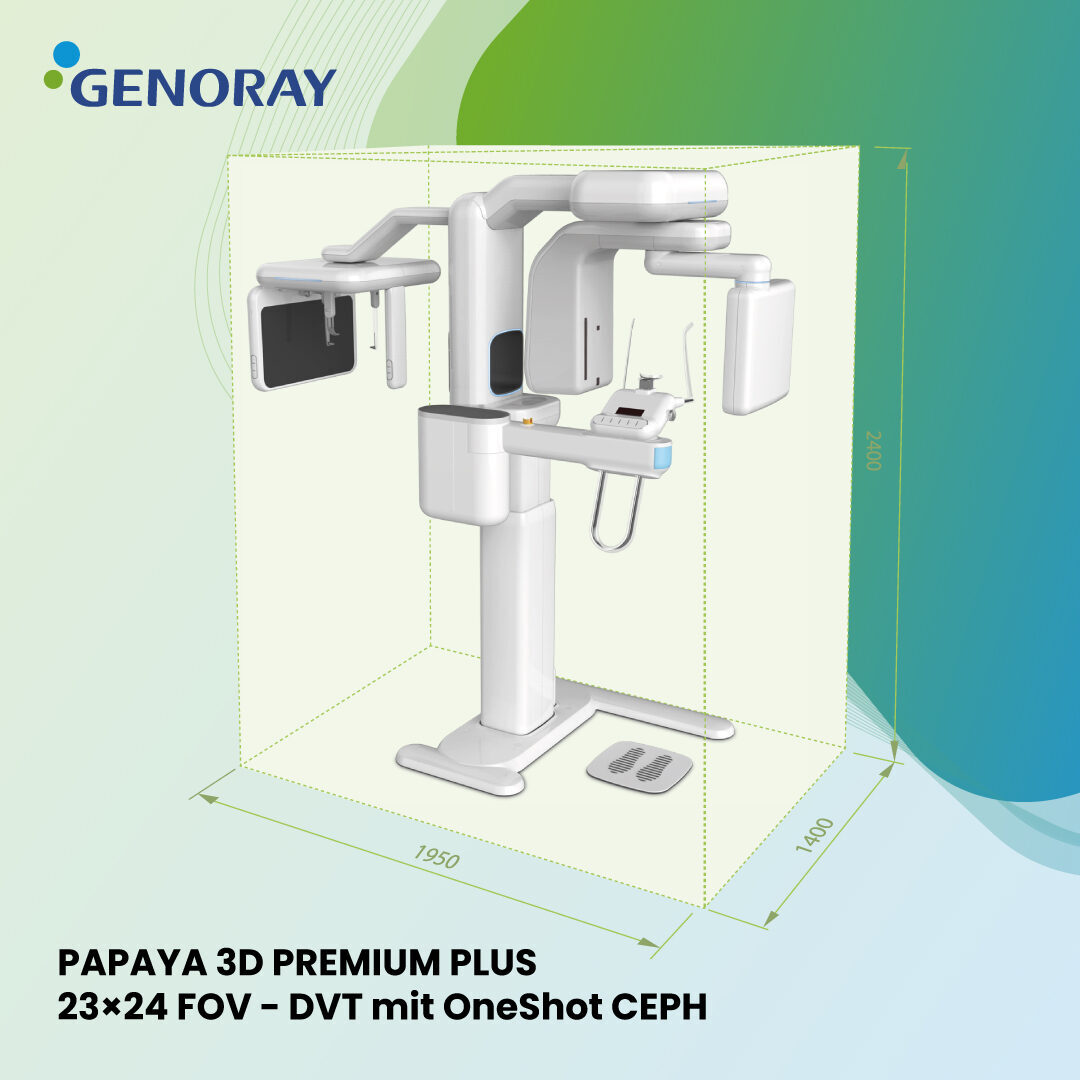 GENORAY Röntgengerät PAPAYA 3D PREMIUM „23×24 FOV“ DVT mit OneShot CEPH | 381000