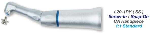 L20-1PY (SS)  Prophy Winkelstück Screw-In / Snap-On 1:1 | 382063