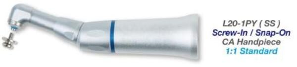 L20-1PY (SS)  Prophy Winkelstück Screw-In / Snap-On 1:1 | 382089