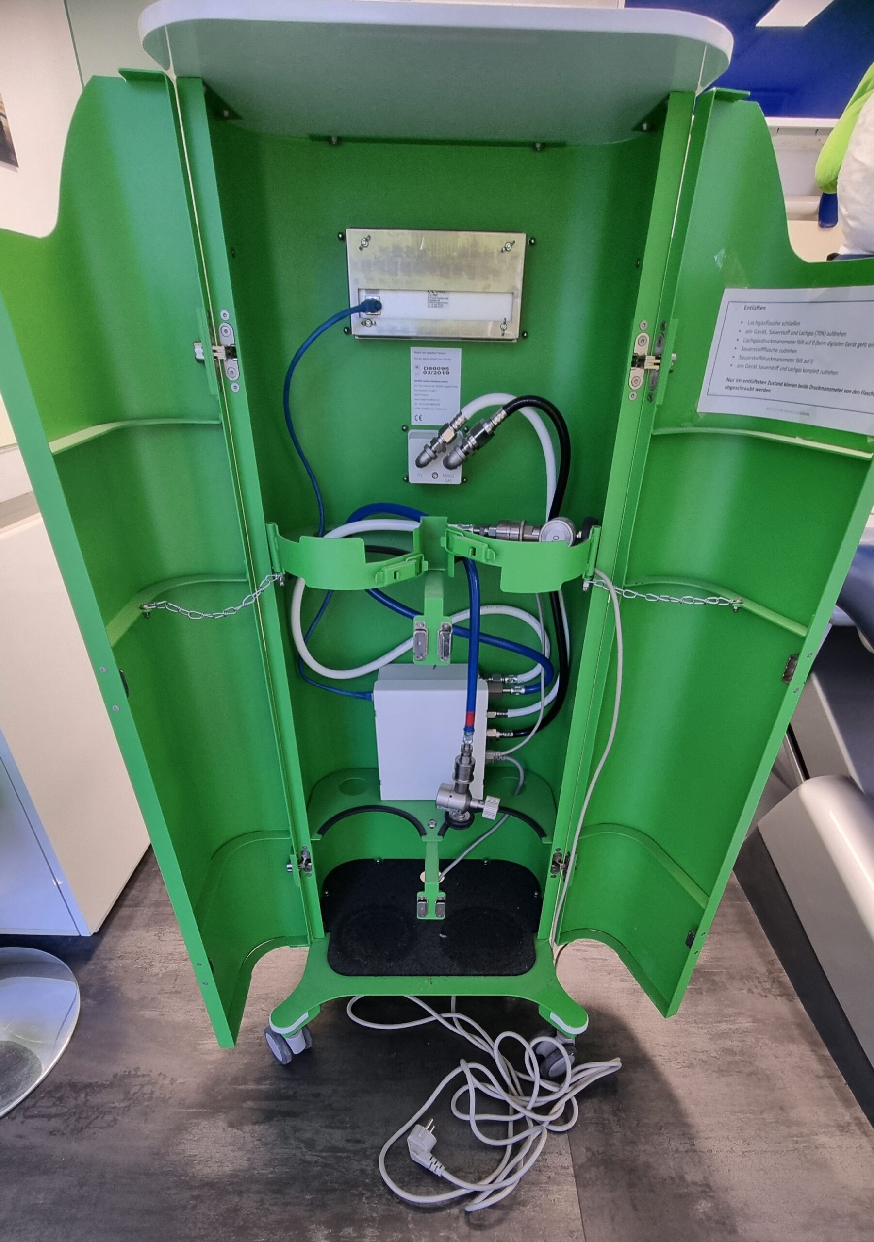 sedaflow slimline Digital (BIEWER medical), 1100 mm x 400 mm x 300 mm, Farbe grün, wie neu | 382381