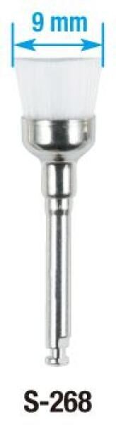 Prophylaxe Bürstchen Nylon, Edelstahl montiert, Härte Standard | 382143