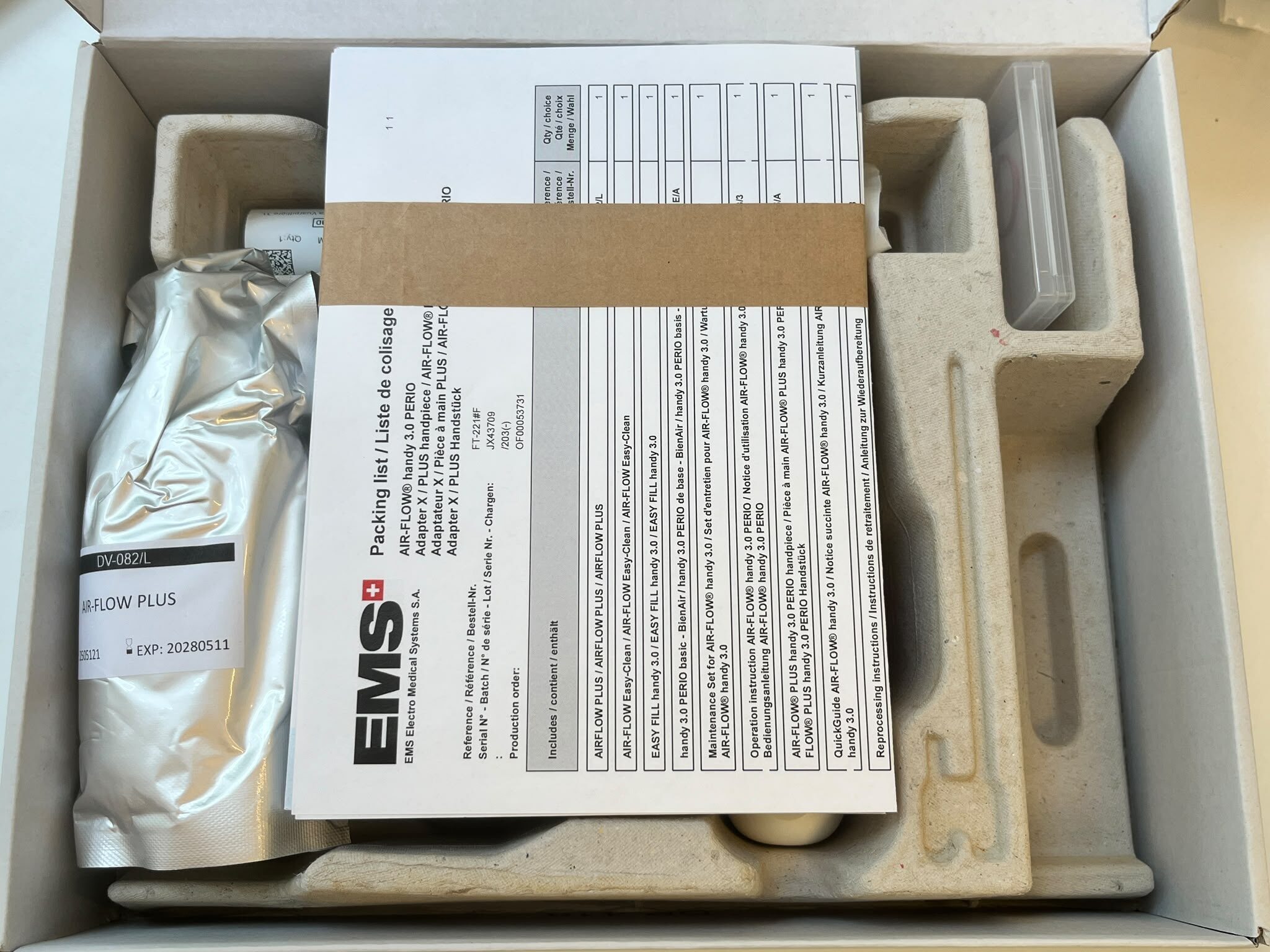 EMS AIRFLOW® handy 3.0 Plus Komplettset – Bien-Air Kupplung – unbenutzt / originalverpackt | 381038