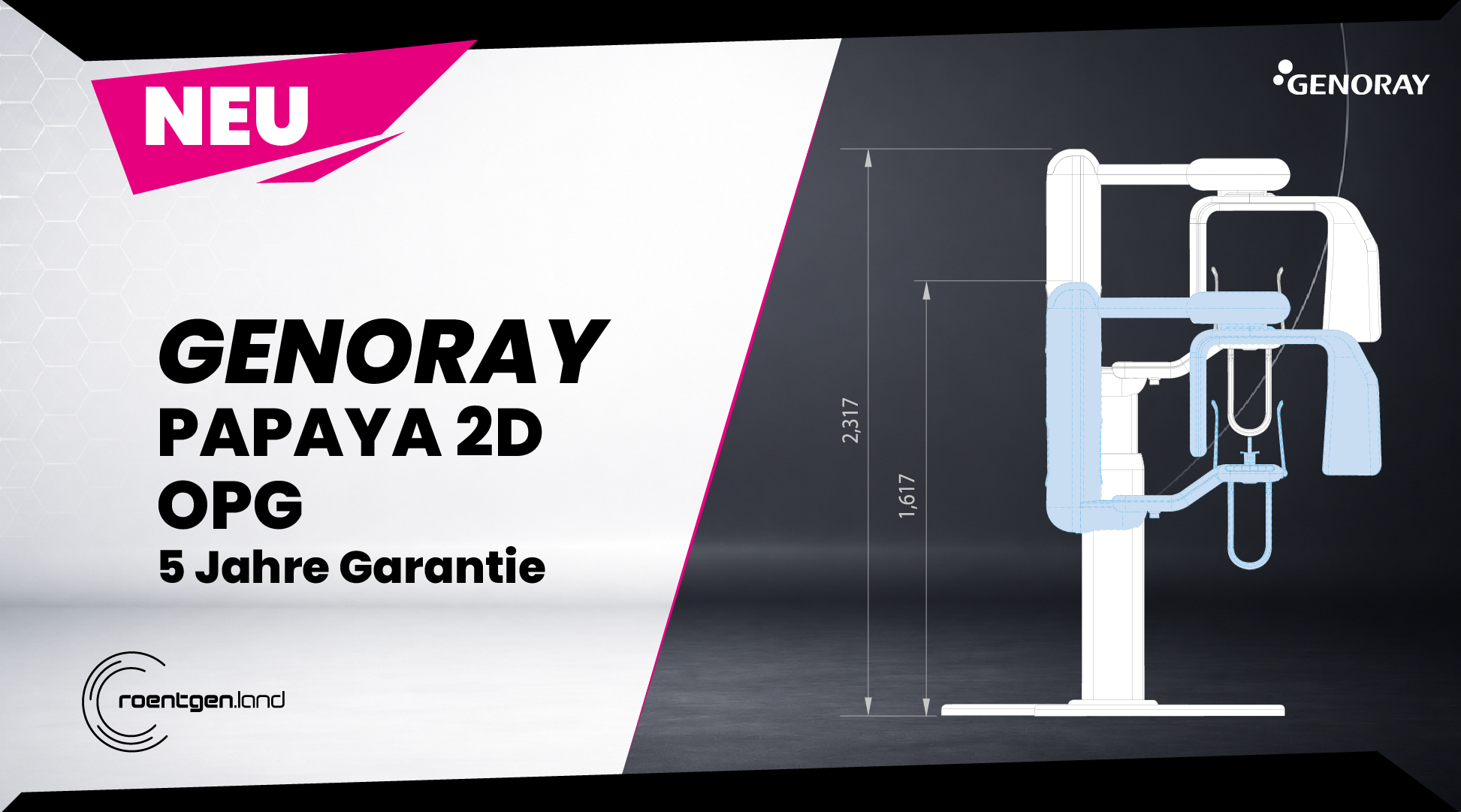 GENORAY PAPAYA 2D – OPG „inkl. Installation, Workstation, Befundmonitor“ | 382323
