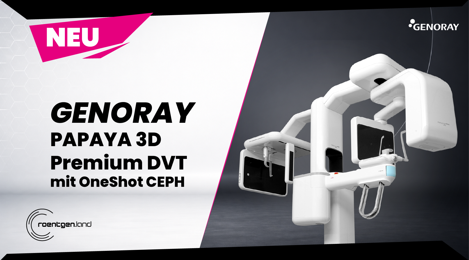 GENORAY PAPAYA 3D Premium + OneShot CEPH – DVT „inkl. Installation, Workstation, Befundmonitor“ | 382327