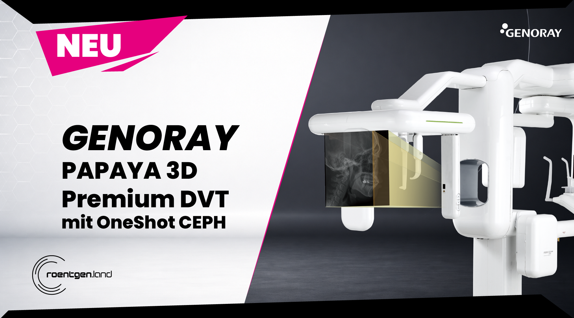 GENORAY PAPAYA 3D Premium + OneShot CEPH – DVT „inkl. Installation, Workstation, Befundmonitor“ | 382328