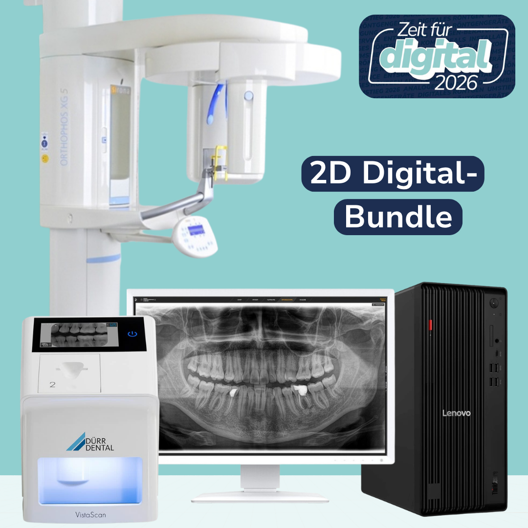 2D Digitalisierungs-Bundle | Sirona Orthophos XG 2D OPG & Dürr VistaScan Mini View 2.0 Speicherfolienscanner inkl. Montage & mehr | 384806