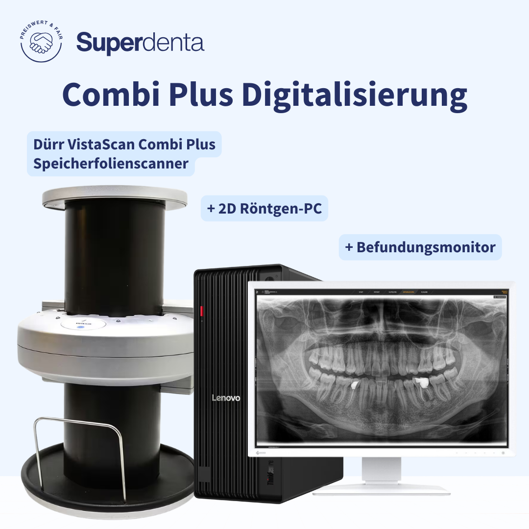 Dürr Dental VistaScan Combi Plus Speicherfolienscanner, gebraucht mit Befundungsmonitor & Workstation | 385088