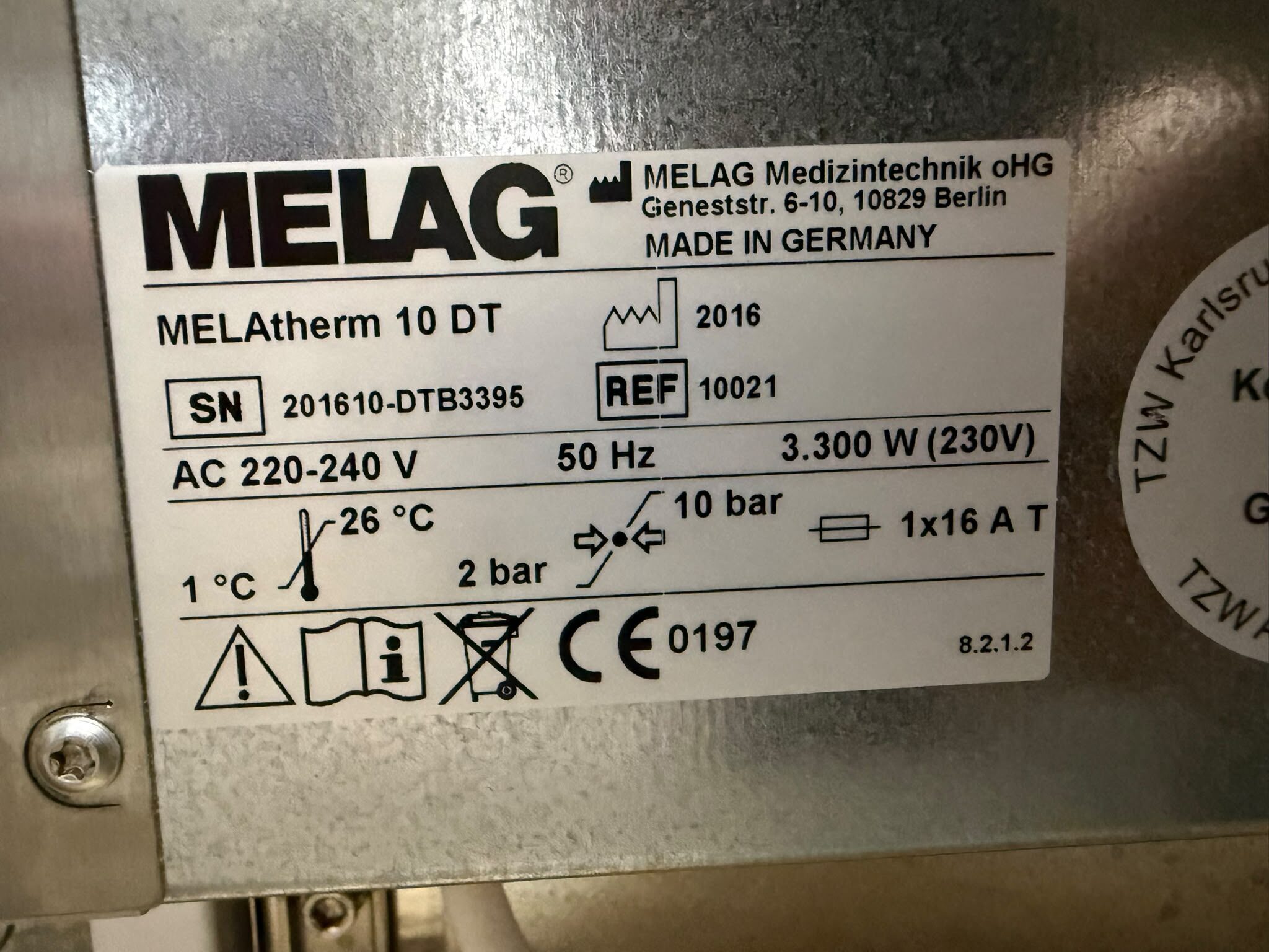 Melag Melatherm 10 DT Thermodesinfektor 230V Reinigungs-Desinfektionsgerät | 385666