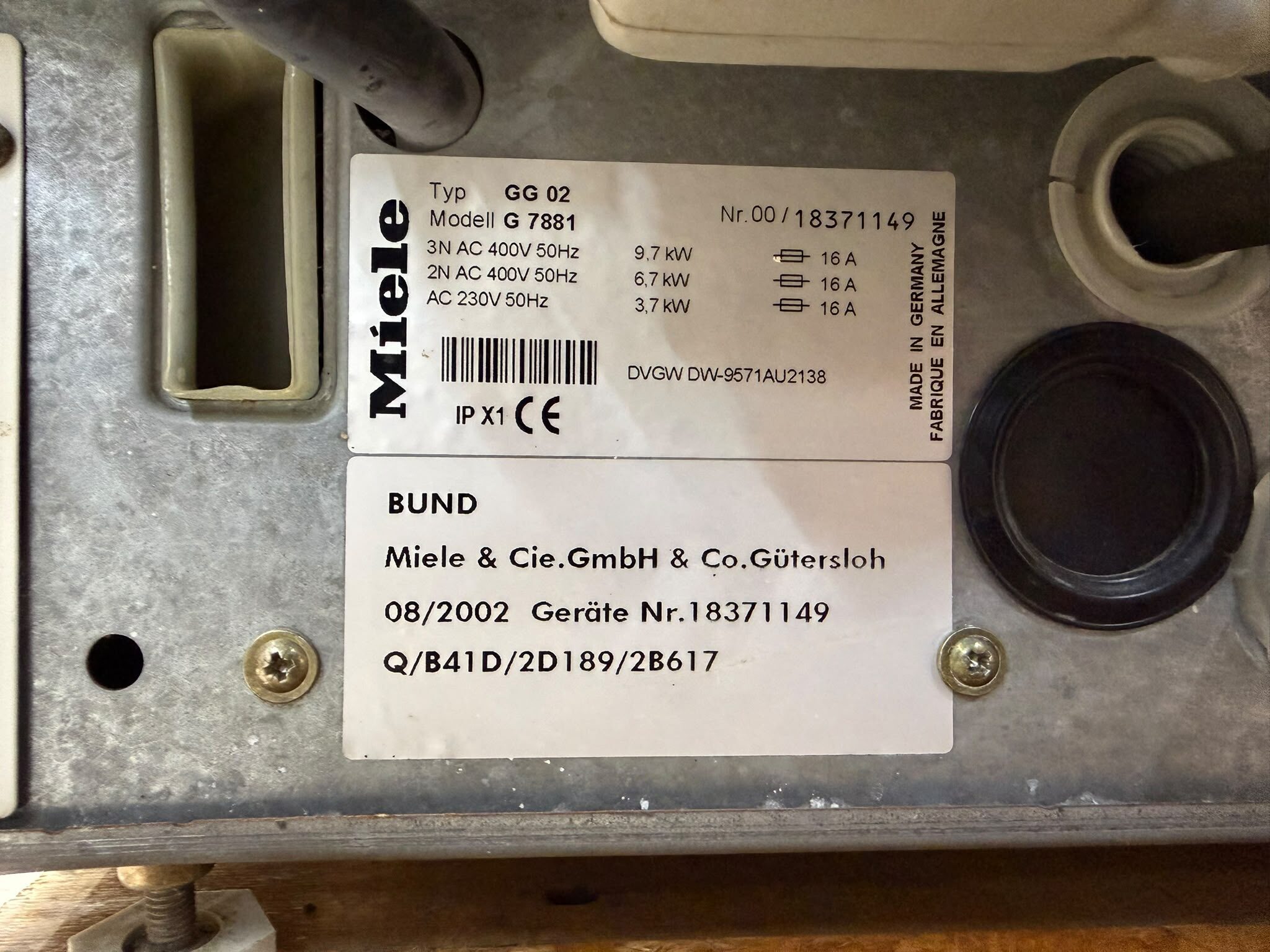Miele G 7881 Thermodesinfektor RDG GG 02 Validierbar mit Basiskorb | 385671