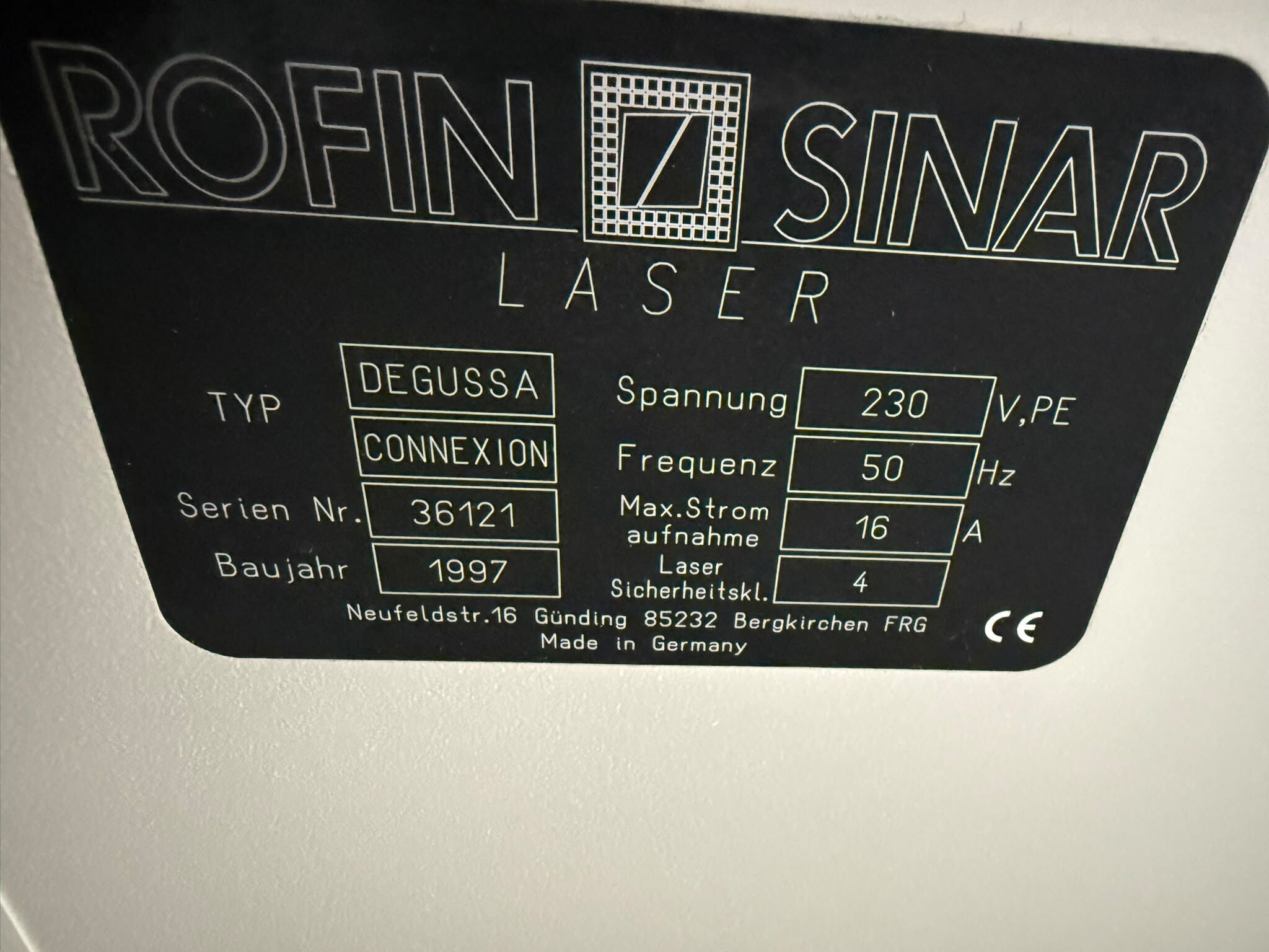 DeguDent Degussa Connexion Laser-Schweißgerät / Dental-Laser Rofin Sinar Labor | 385571