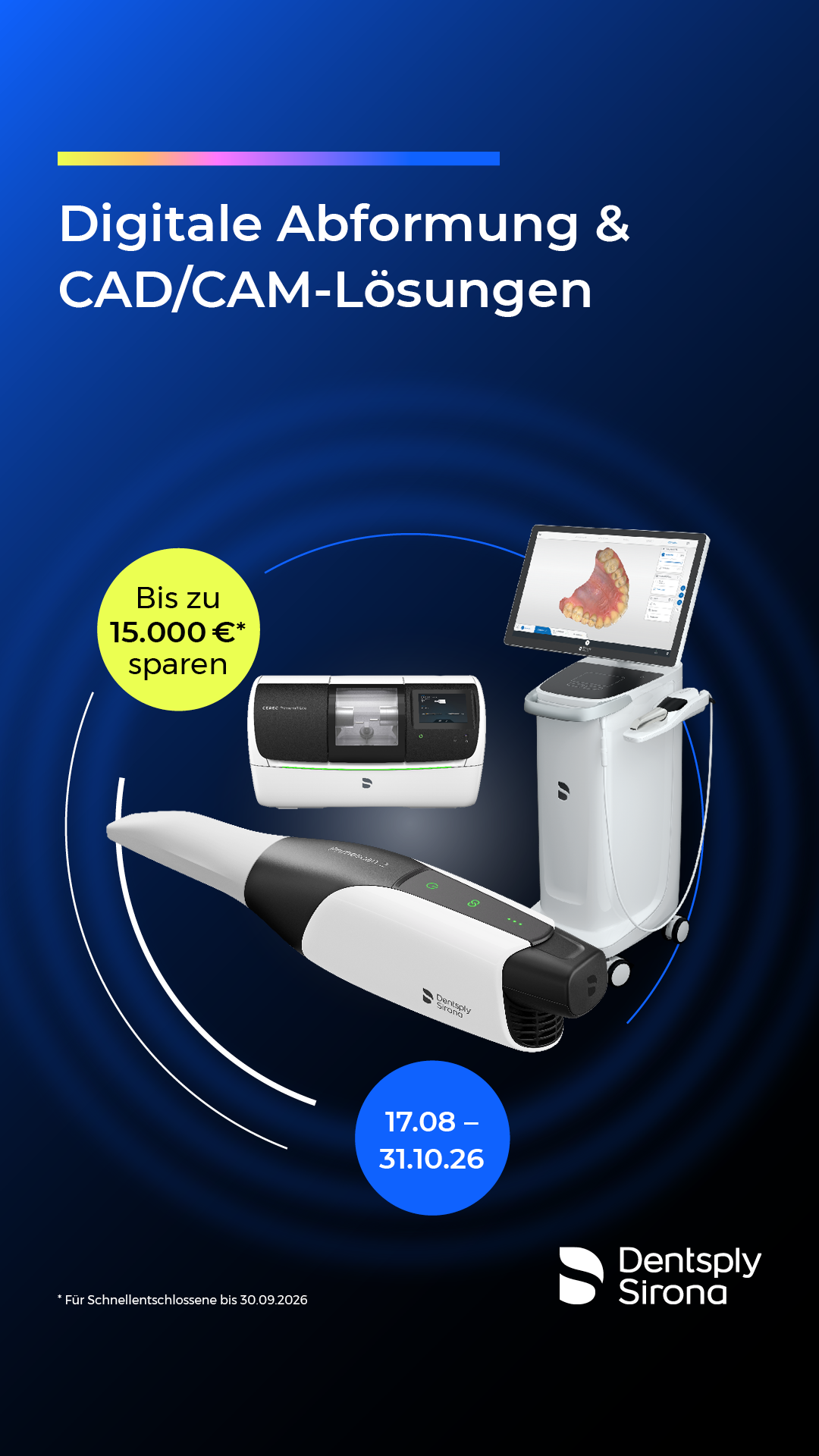 Dentsply Sirona: PREMIUM DEALS (Behandlungseinheiten, CAD/CAM, Röntgen, Endodontie) | 385433