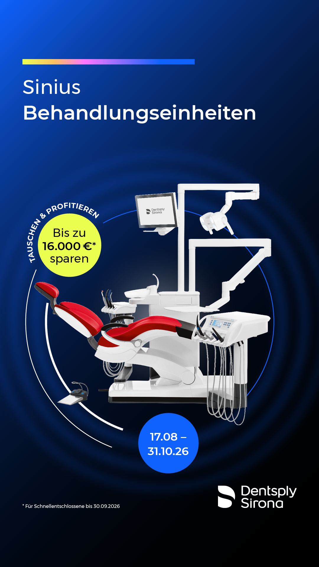 Dentsply Sirona: PREMIUM DEALS (Behandlungseinheiten, CAD/CAM, Röntgen, Endodontie) | 385432
