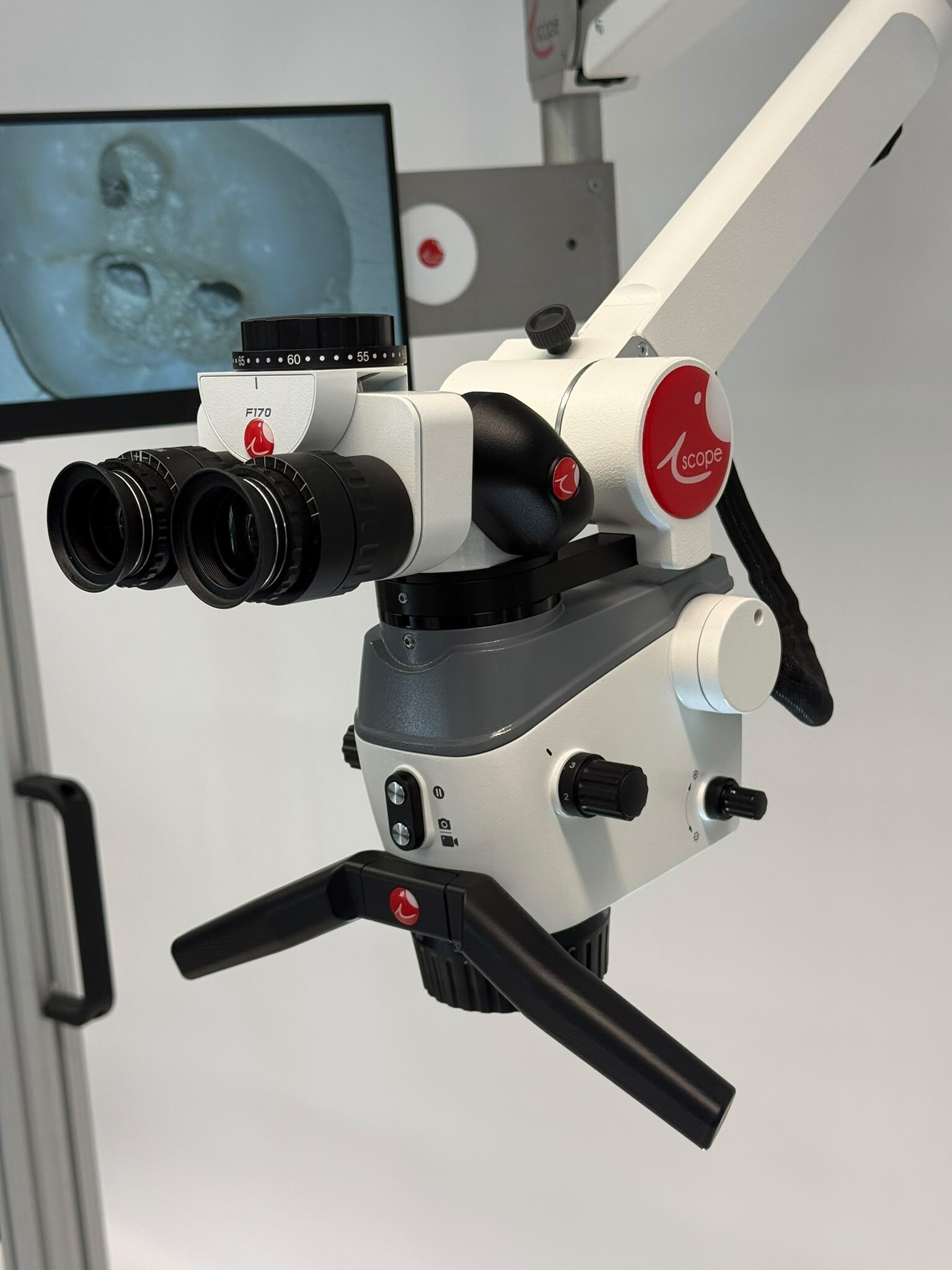 Dentalmikroskop AM5000 mit Sony 4k Videokamera, Fluoreszenfilter, Balanceachse | 383844