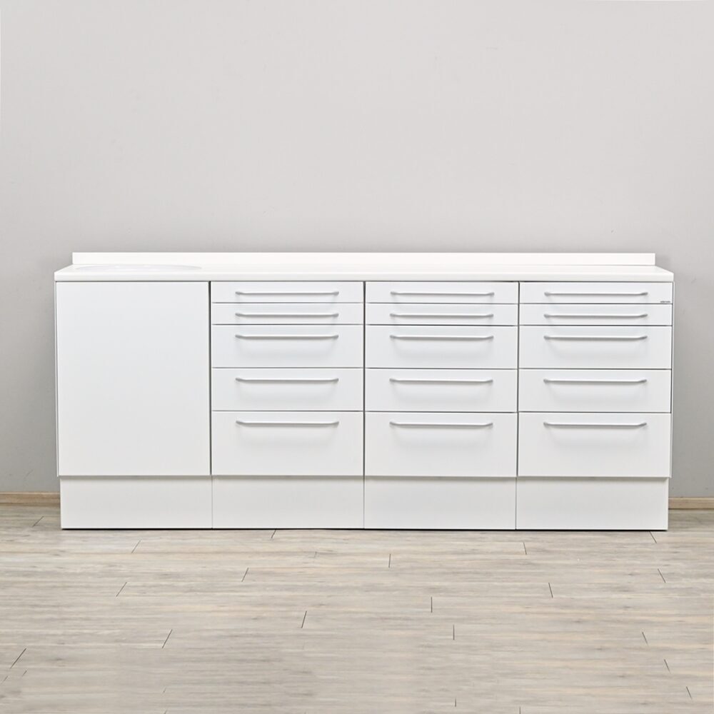 Edarredo E04 Monocolore Dental Behandlungszeile Schrankzeile aus Stahl | 385237