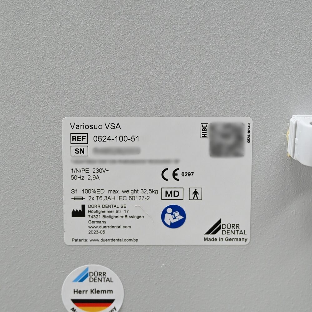 Dürr Dental Variosuc VSA 300 S mobile Einzelplatz-Spraynebelabsauganlage Bj. 2023 gebraucht geprüft | 385075