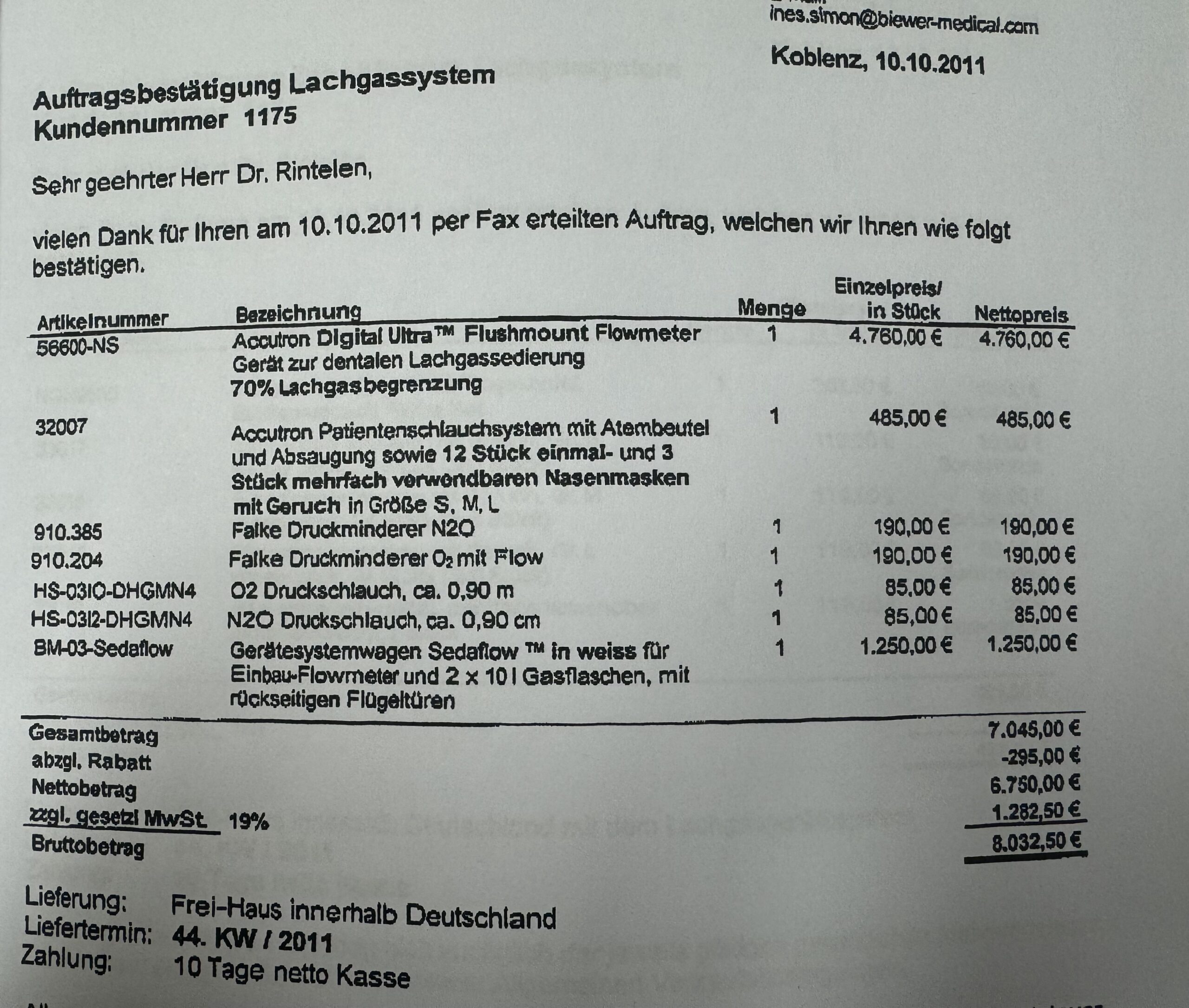 Lachgasgerät Biewer Sedaflow | 384132