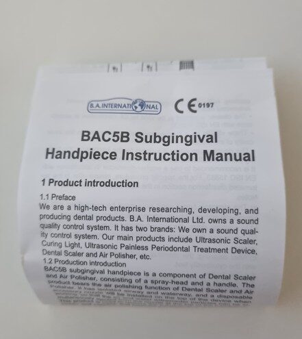 Peri Pulverstrahl-Handstück B.A. International– neu | 384250