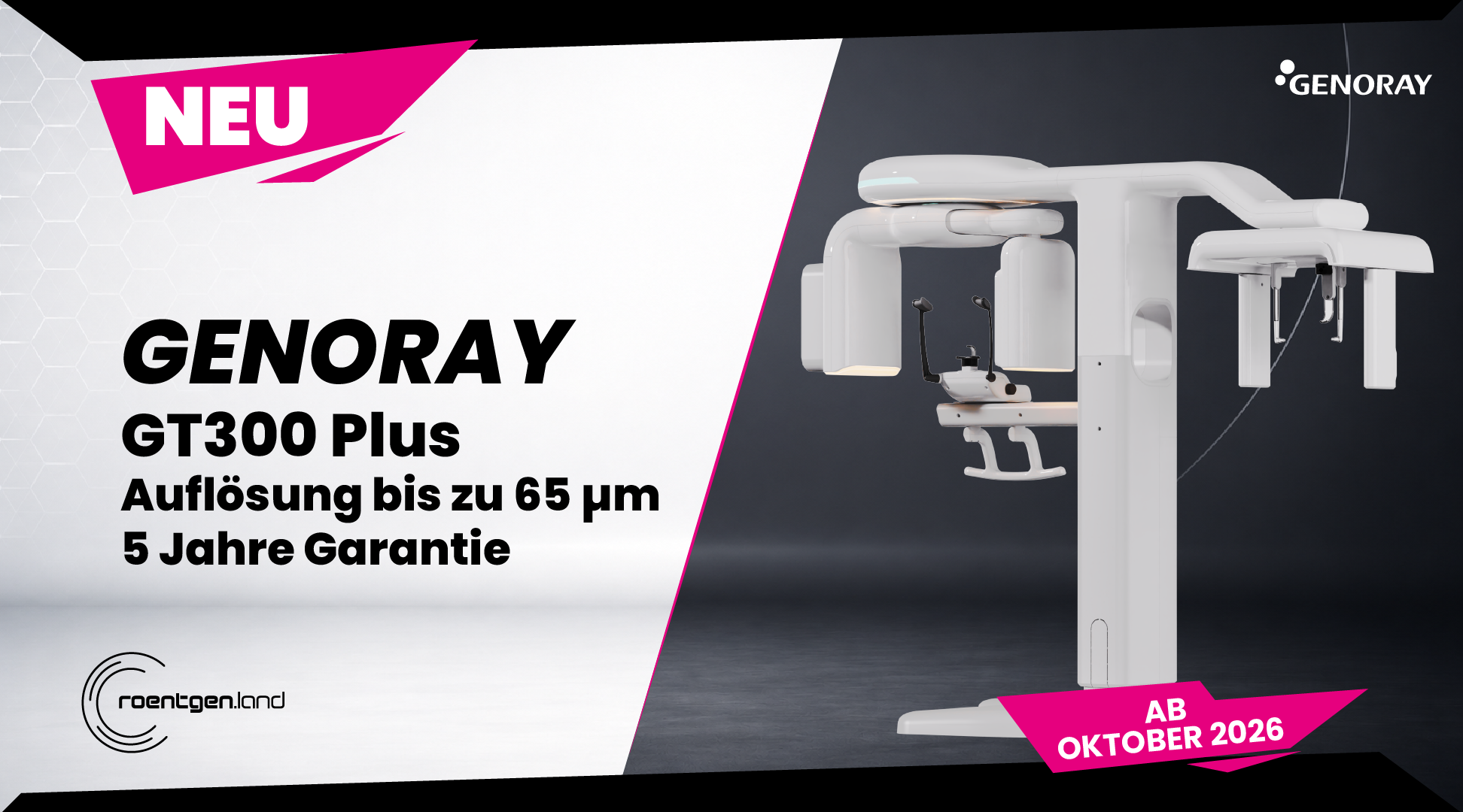 GENORAY GT300 PLUS (Ceph) – !NEU! – Erhältlich ab Oktober 2026 – NEUGERÄT – 65 µm – sehr hohe Auflösung | 384686