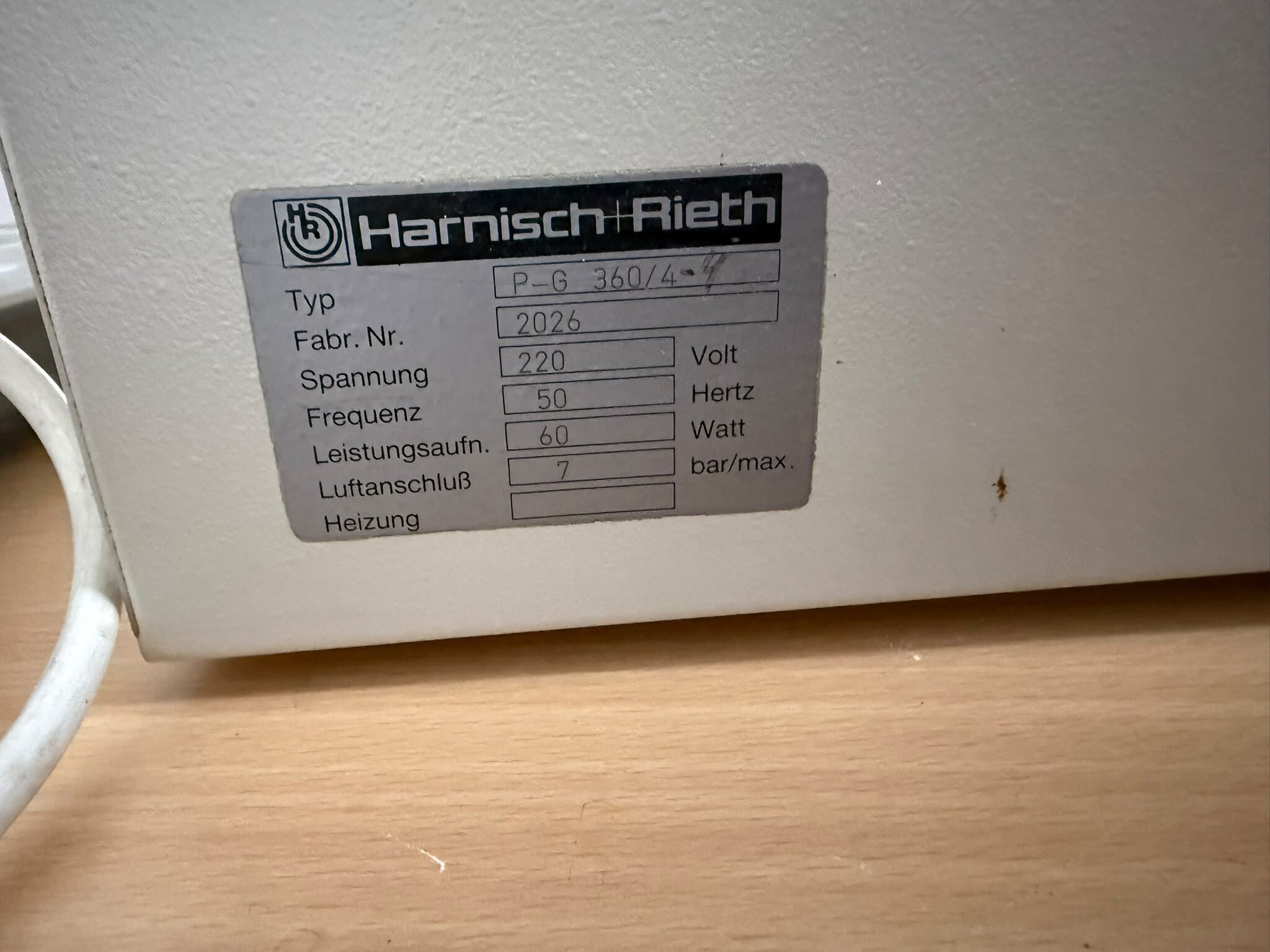 Harnisch Rieth Pulverstrahl P G 360 4-4 Sandstrahler 4 Kammer | 387385