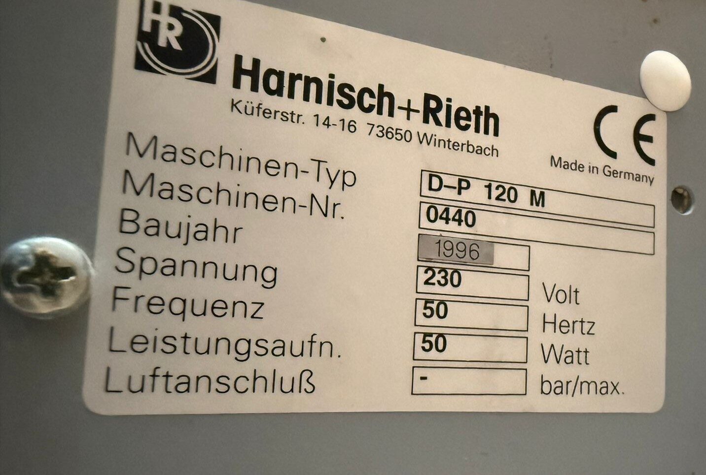 Harnisch + Rieth Laser Pinbohrgerät Typ D-P 120 M | 387390