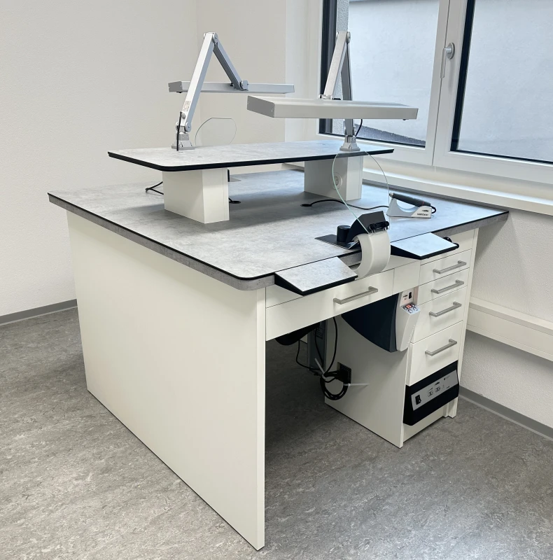 2er Arbeitsblock | 2er Arbeitstisch für Zubler Einzelplatzabsaugung | 387044