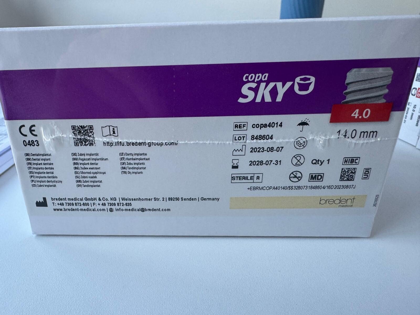 Stück 150,- Bredent copa Sky Implantate neu original verpackt (12 Stück insgesamt) | 386529
