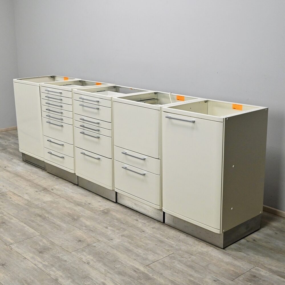 Baisch 5er Behandlungszeile / Schrankzeile aus Stahl, gebraucht | 386209
