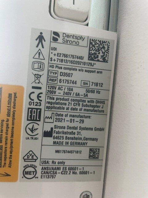 Sirona Heliodent Plus Bj. 2021 gebraucht | 385736