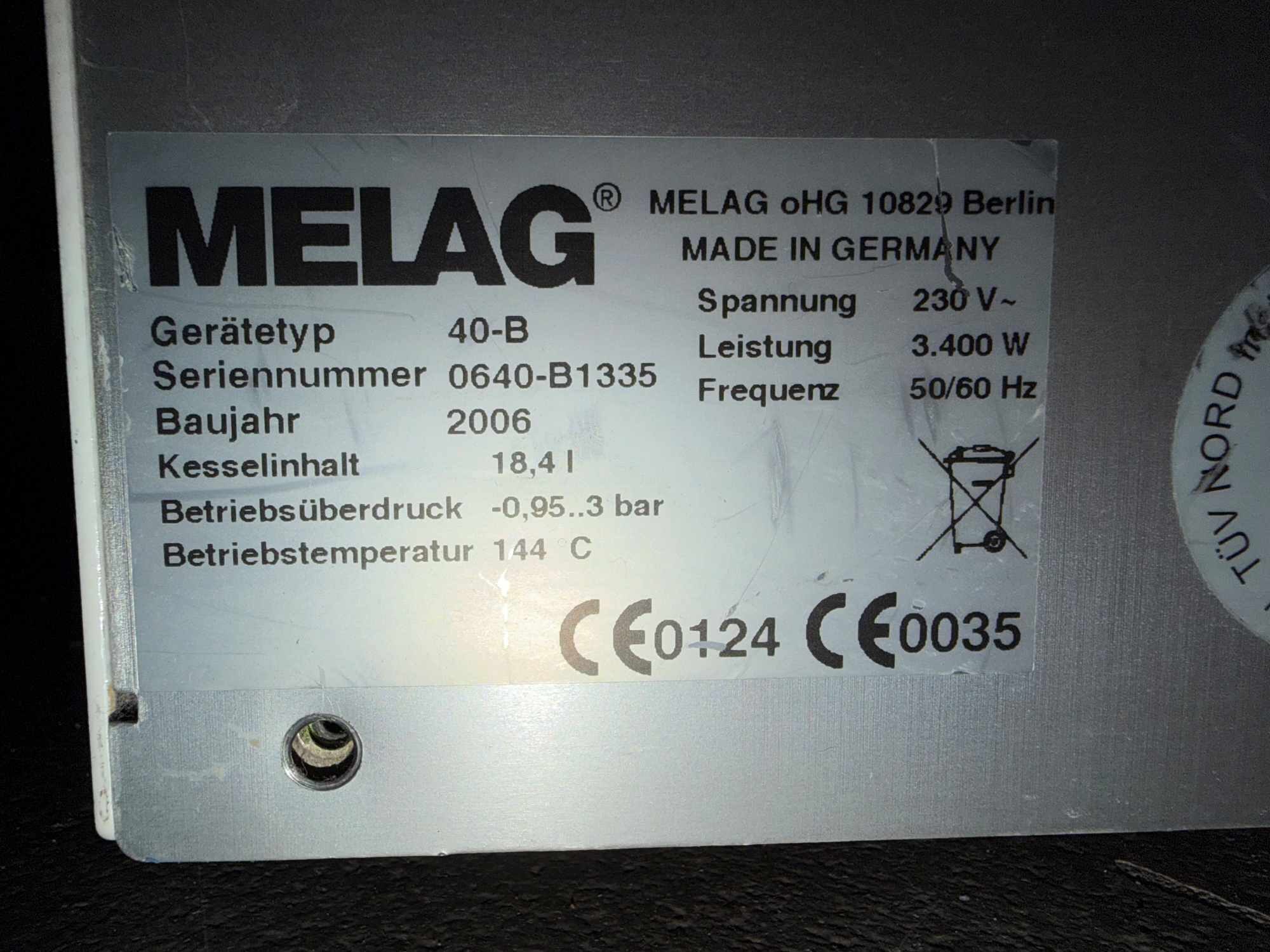 Melag Vacuklav 40 B Sterilisator | 386667