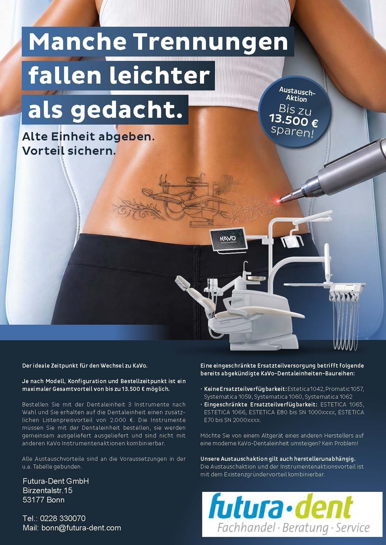 KaVo E70  E80  uniQa amiQa Austauschaktion Alt gegen neu auch Fremdfabrikate Frühbucher-Rabatt bis September 2026 | 386015