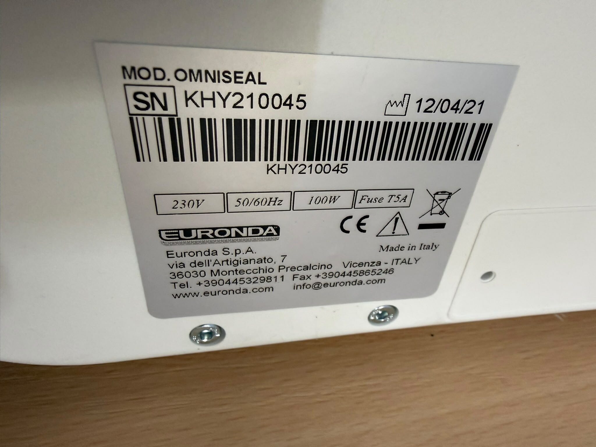 Euronda Omniseal Folienschweißgerät Siegelgerät BJ 2021 | 387233