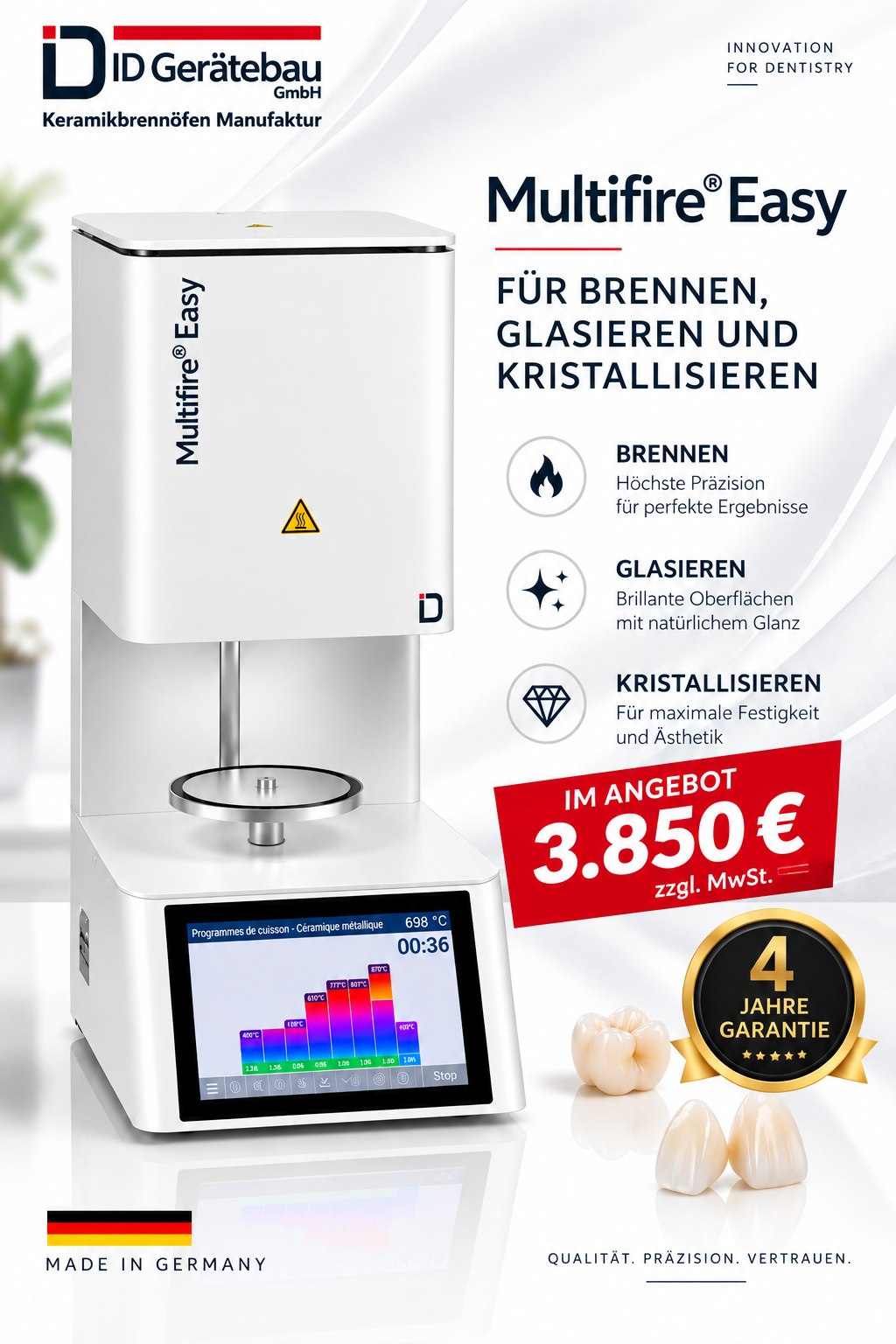 ID Gerätebau Multifire® Easy weiß Keramikbrennofen NEU | 386650