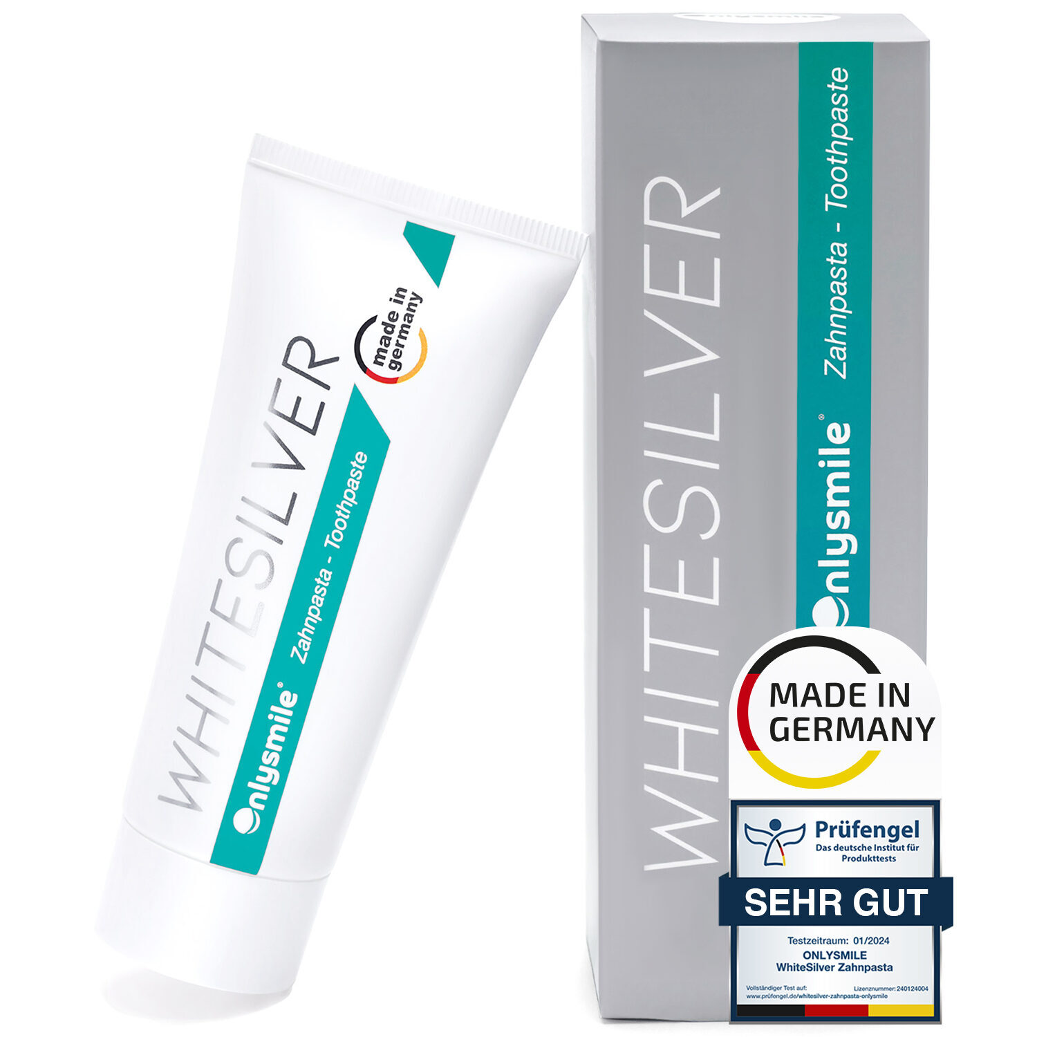 Whitesilver Fluoridfreie Zahnpasta – 1 Tube | 430421