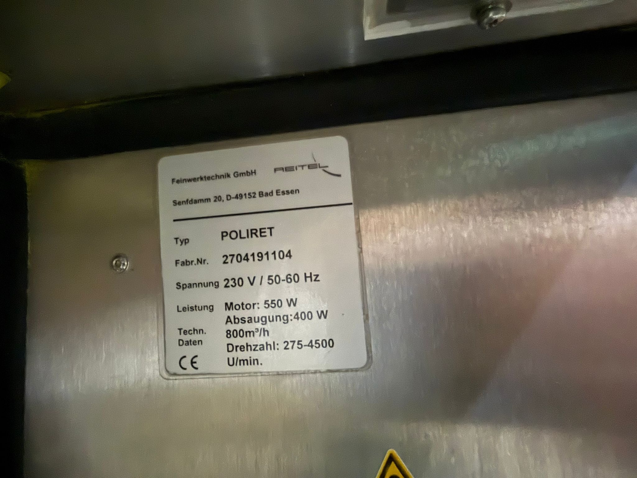REITEL POLIRET Poliereinheit Poliermaschine Absaugung Dental Zahntechnik Labor | 388027