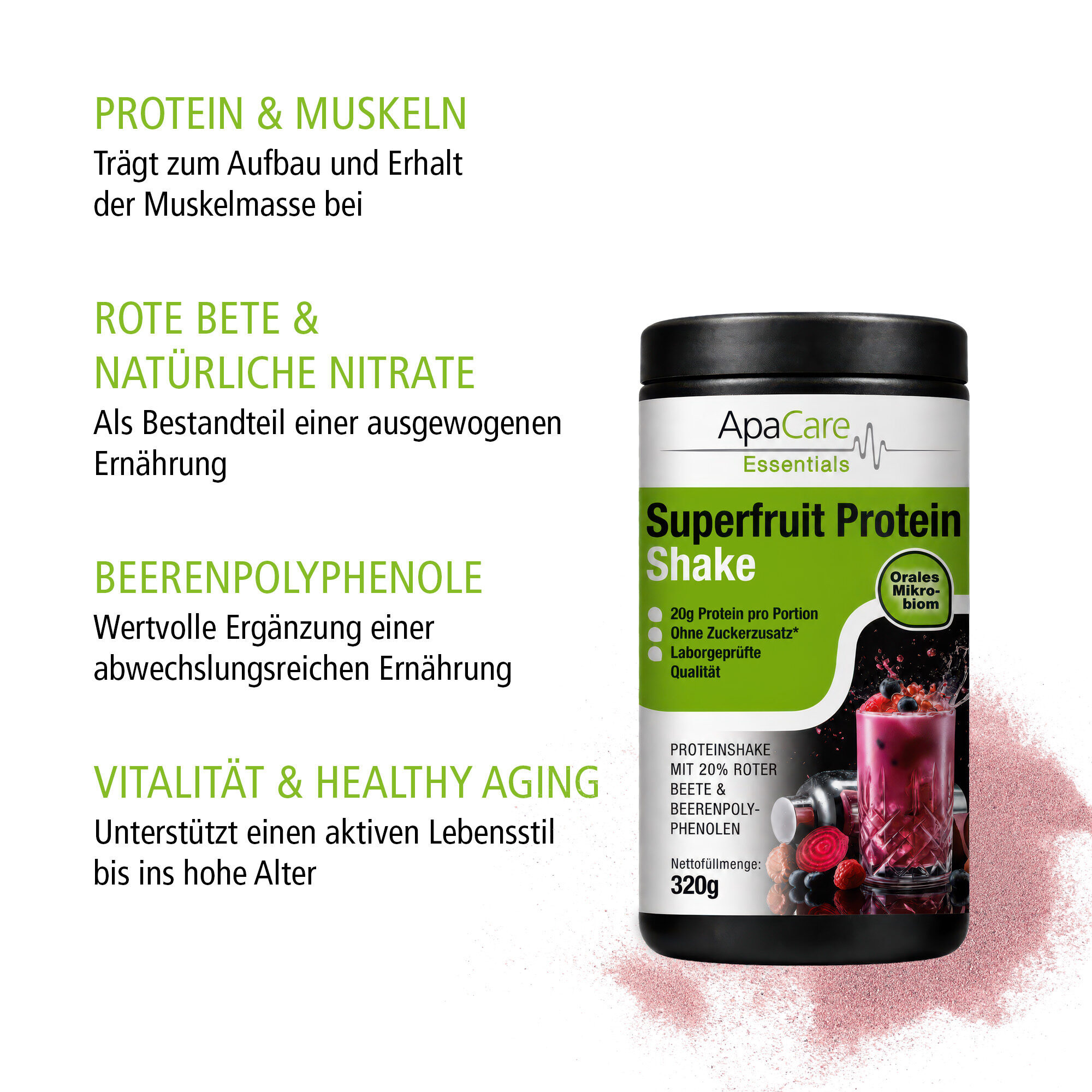 ApaCare Essentials Superfruit Protein Shake 320g | 410267