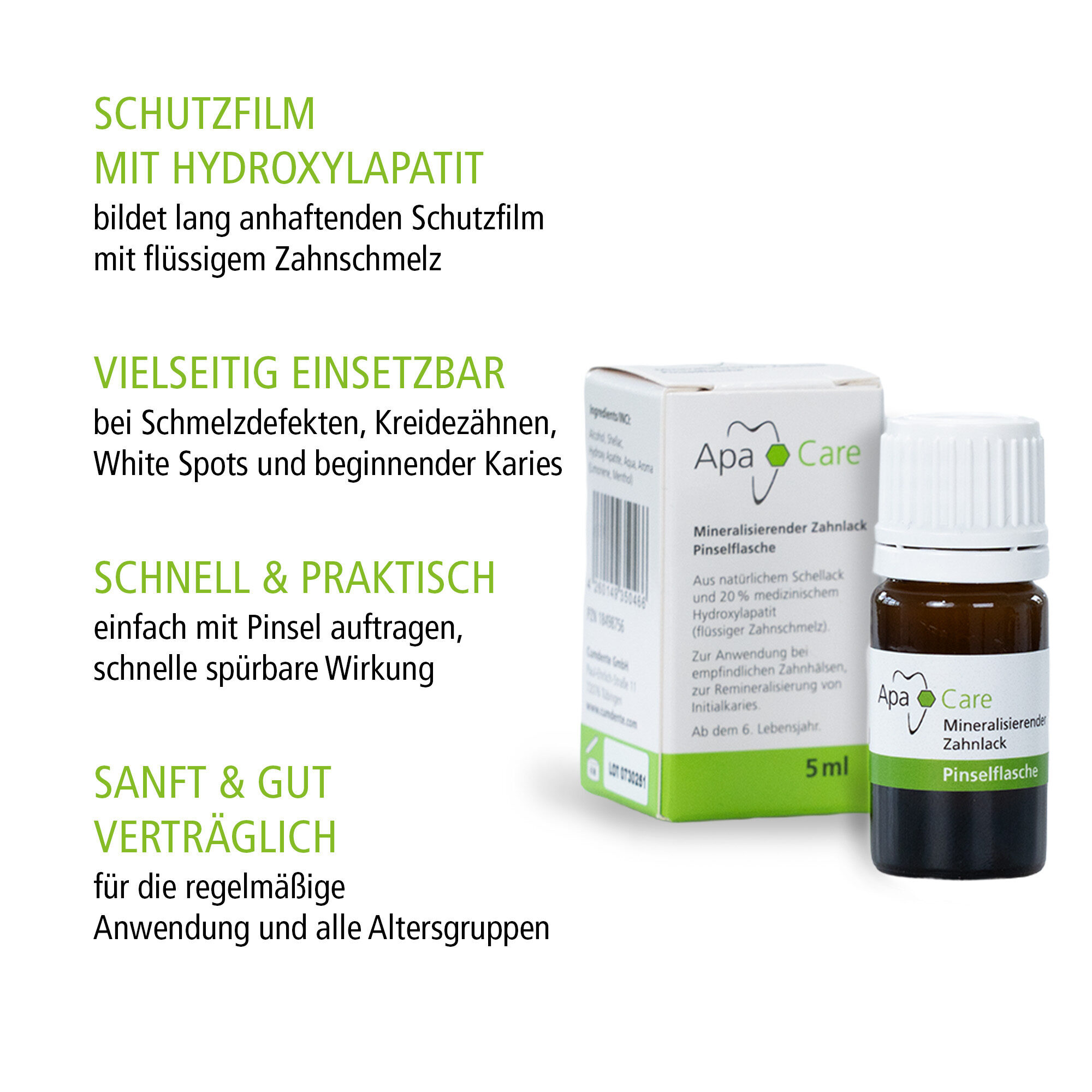ApaCare Zahnlack Pinselflasche 5ml | 410179