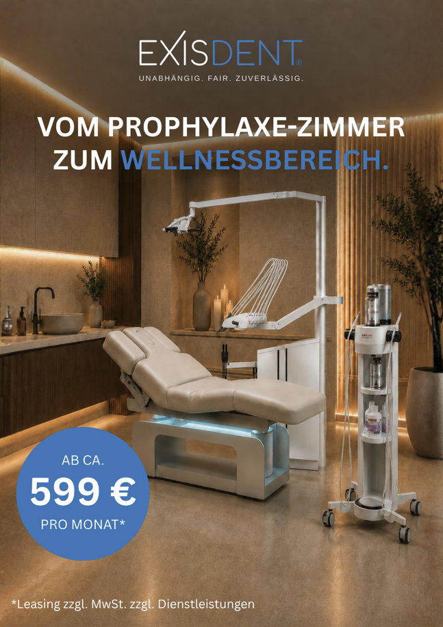 Prophylaxepaket Behandlungseinheit – Wellnessliege – Prophylaxegerät | 389215