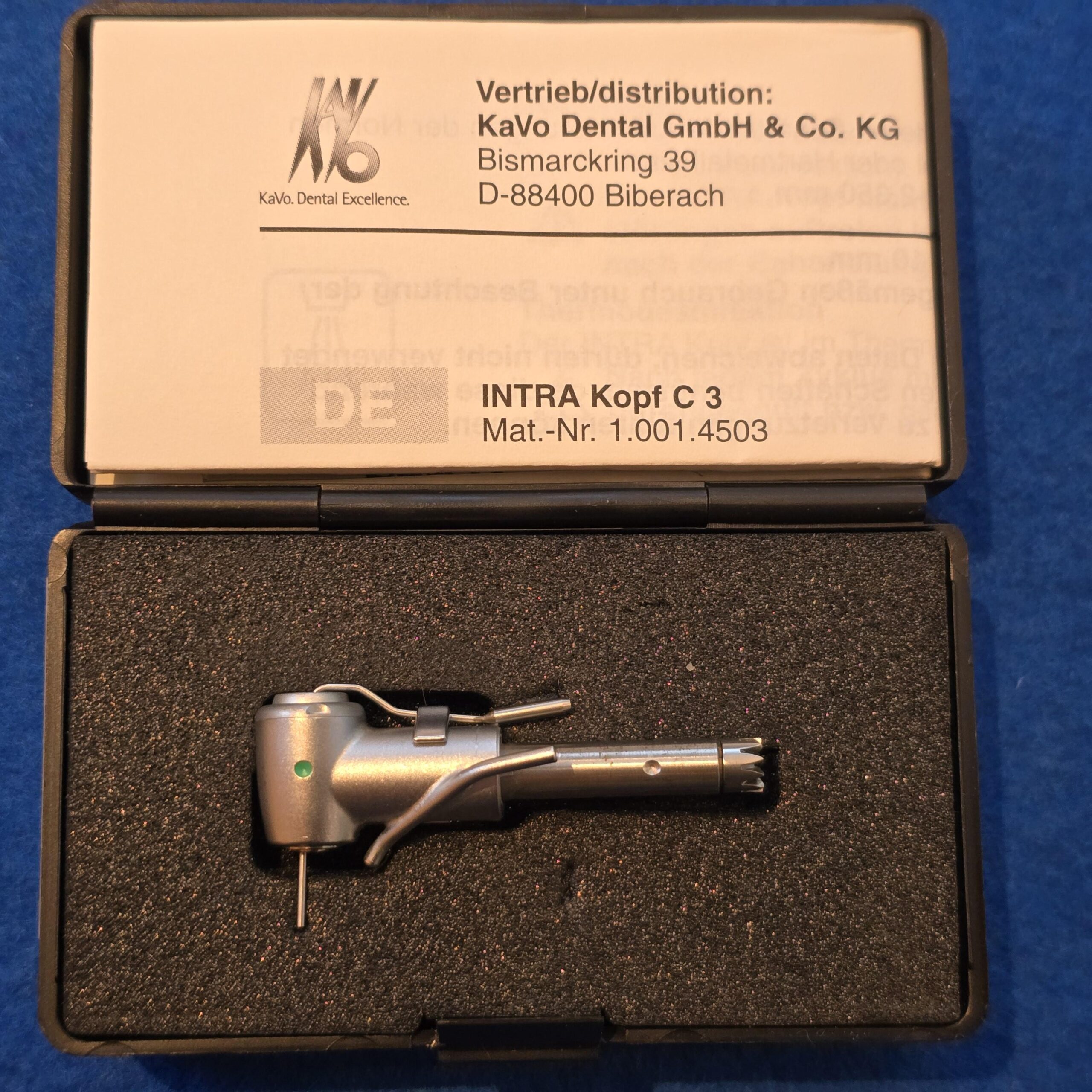 KaVo Implantat-Chirurgiewinkelstück-Kopf INTRA Kopf C3 mit interner Instrumentenkühlung für Hohlschaft-Instrumente/Bohrer | 409710
