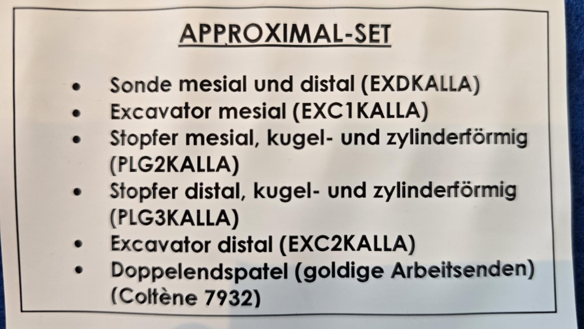 Approximal-Set nach KALLA von Hu-Friedy, Neu: Komplettes Kurs-Set mit 2 x KaVo SONICflex Approximal-Spitzen mesial & distal | 409793